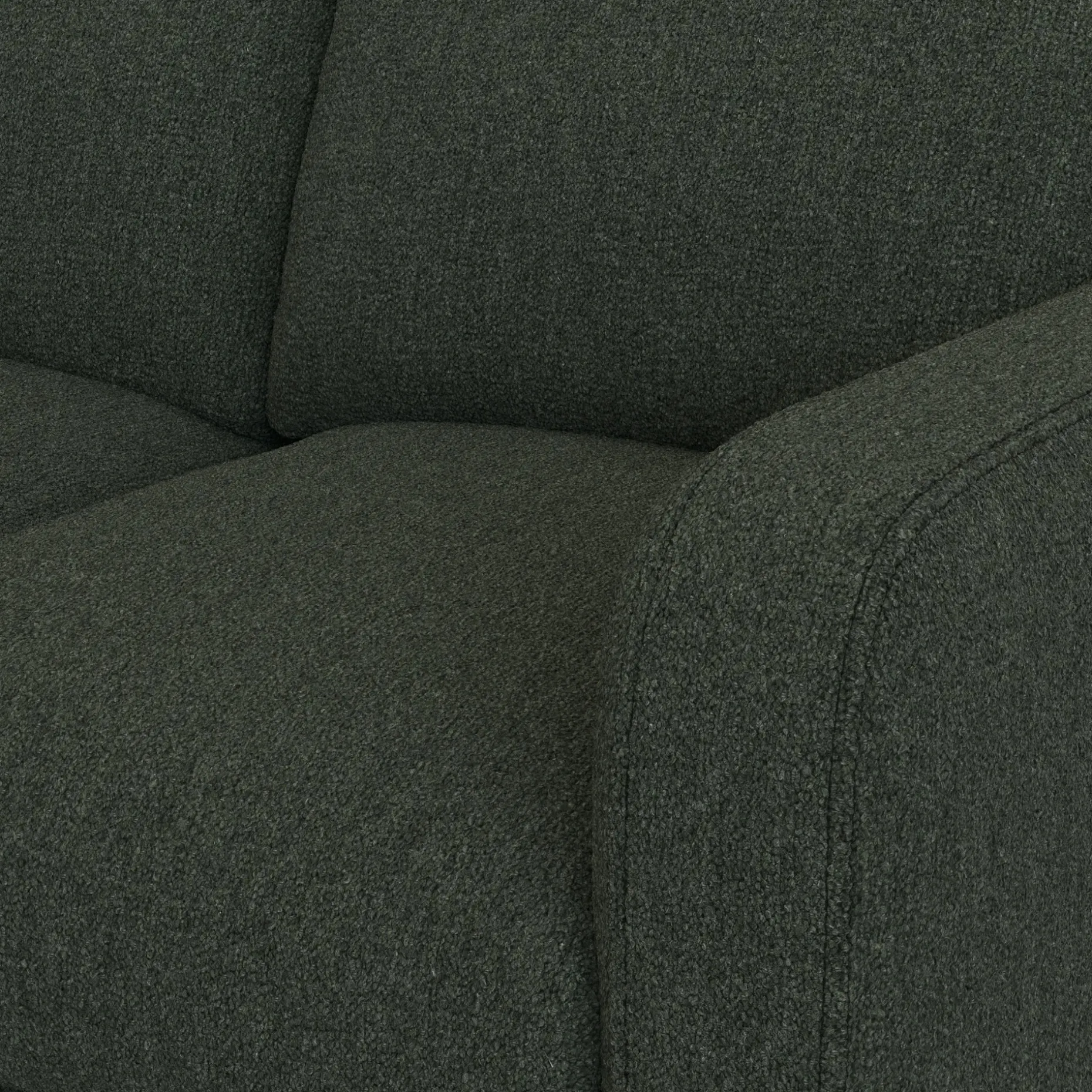 Vati 92" Corner Sectional - Natural Oak and Green Wool Bouclé
