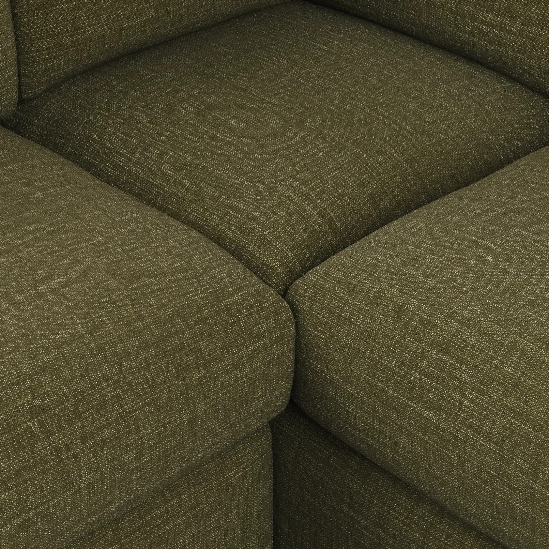 Vati 92" Corner Sectional - Natural Oak and Napa Moss
