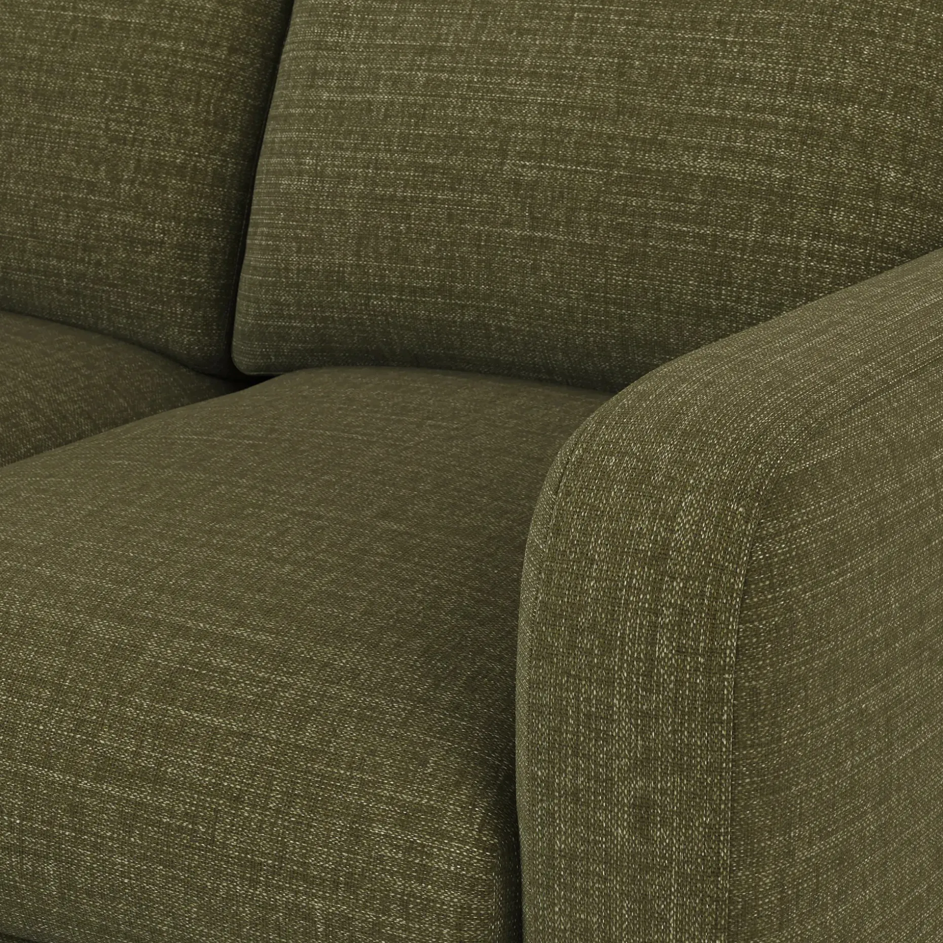Vati 92" Corner Sectional - Natural Oak and Napa Moss