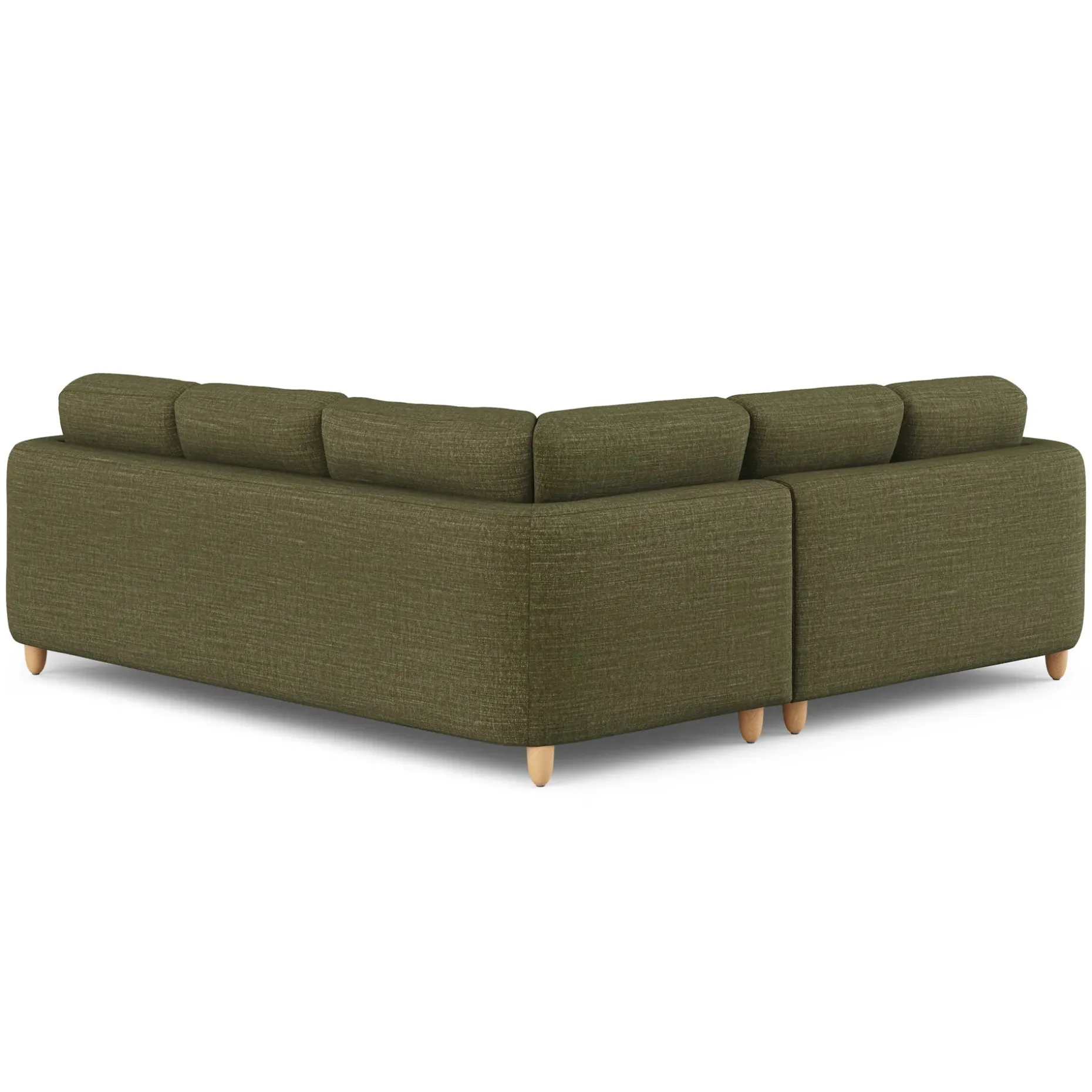 Vati 92" Corner Sectional - Natural Oak and Napa Moss