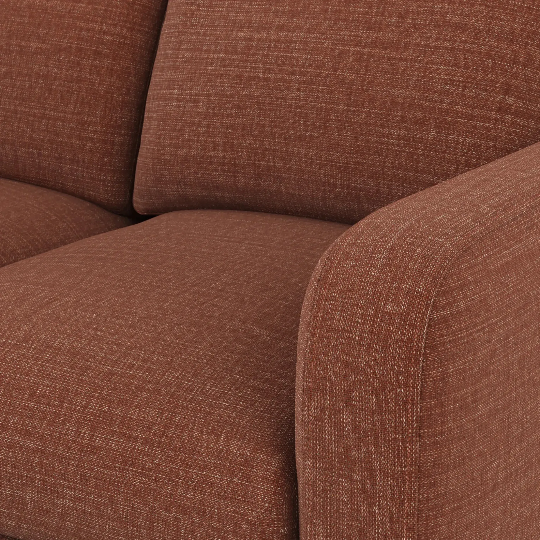 Vati 92" Corner Sectional - Natural Oak and Napa Rust