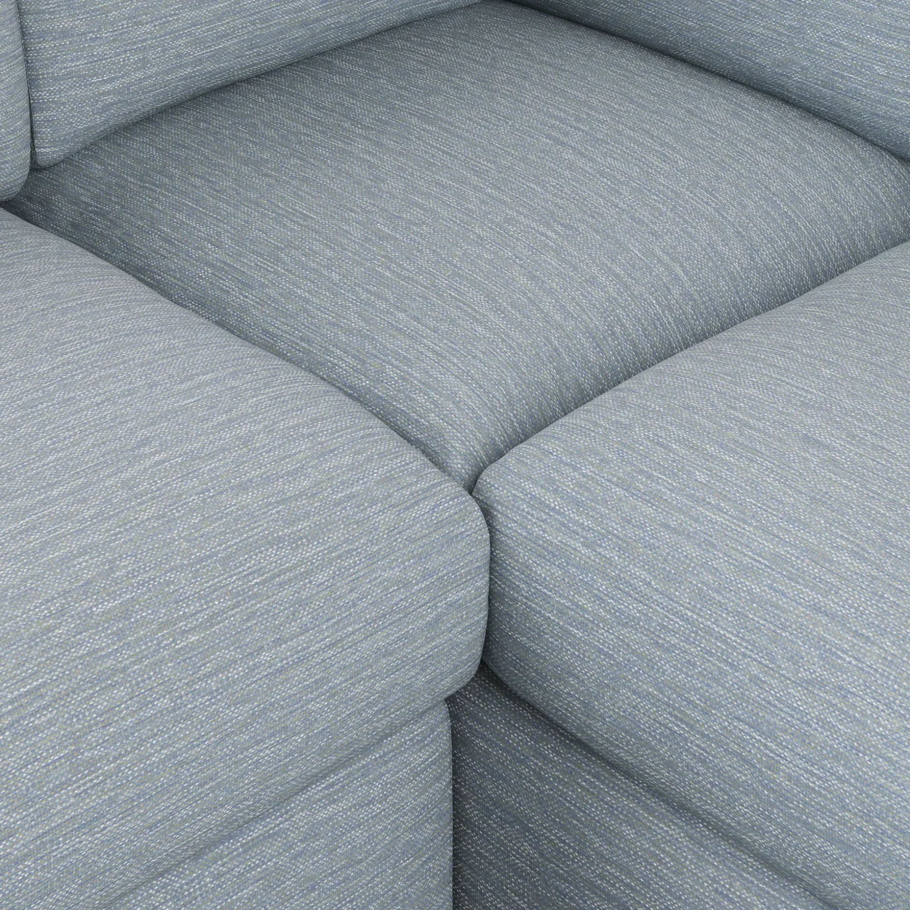 Vati 92" Corner Sectional - Natural Oak and Silver Light Blue