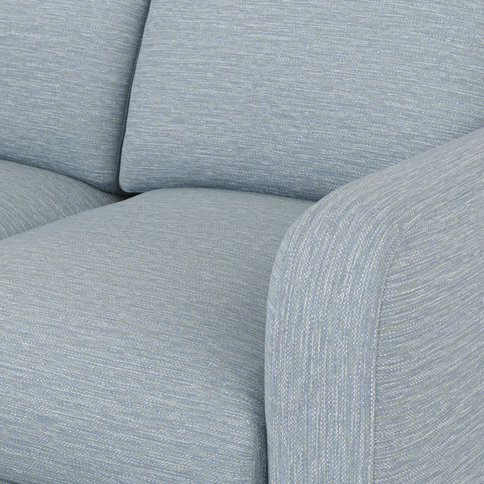 Vati 92" Corner Sectional - Natural Oak and Silver Light Blue