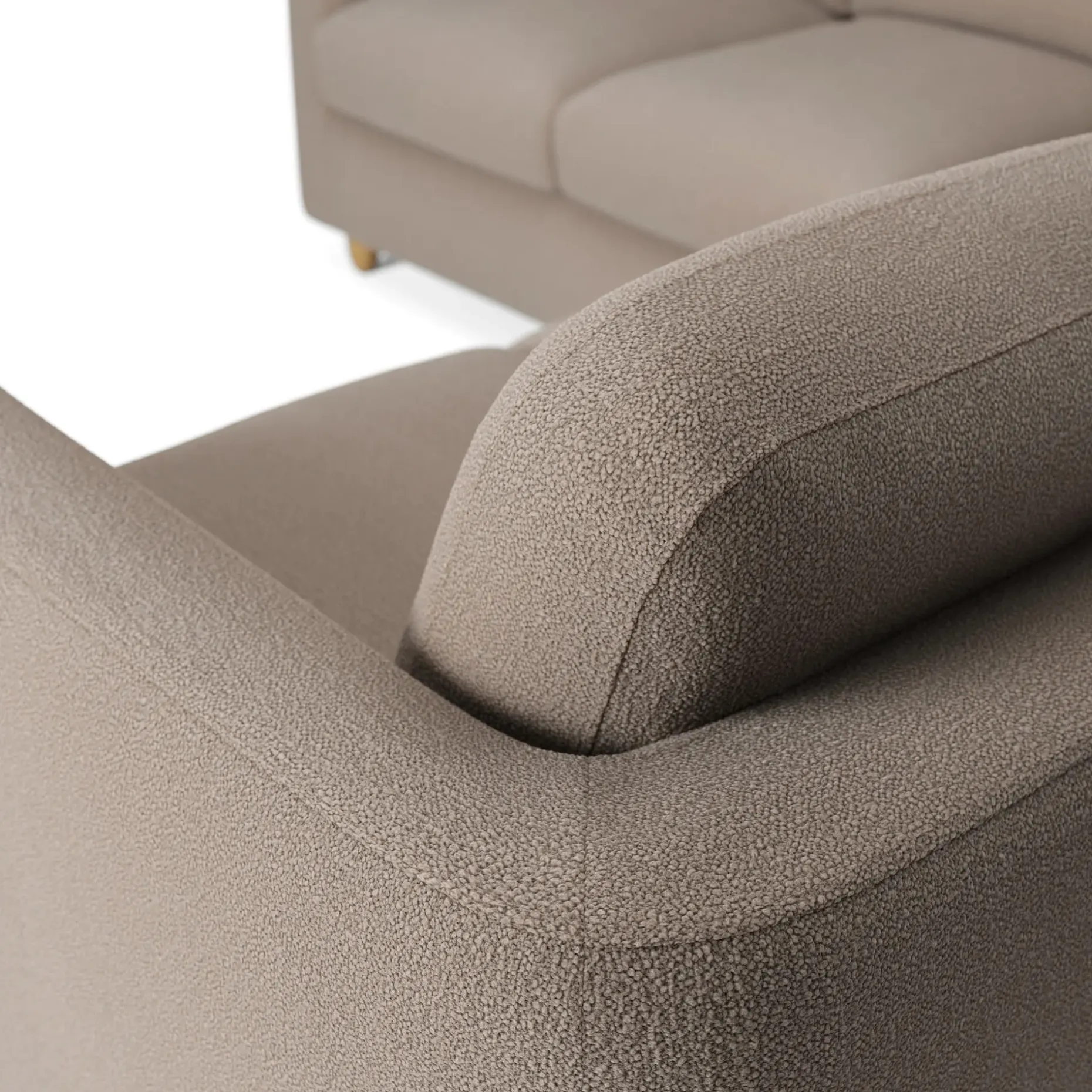 Vati 92" Corner Sectional - Sandstone Wool Bouclé