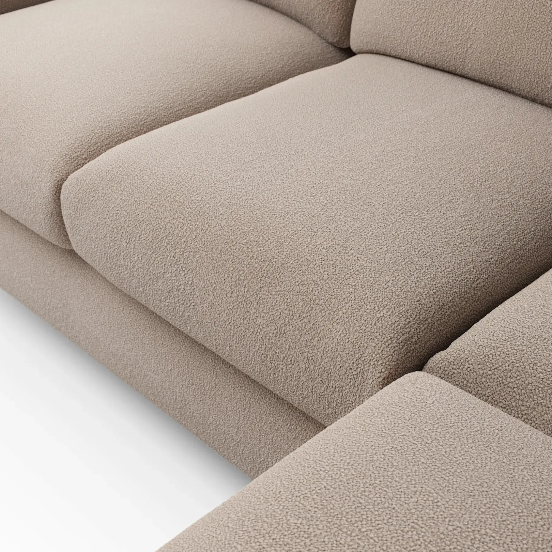 Vati 92" Corner Sectional - Sandstone Wool Bouclé