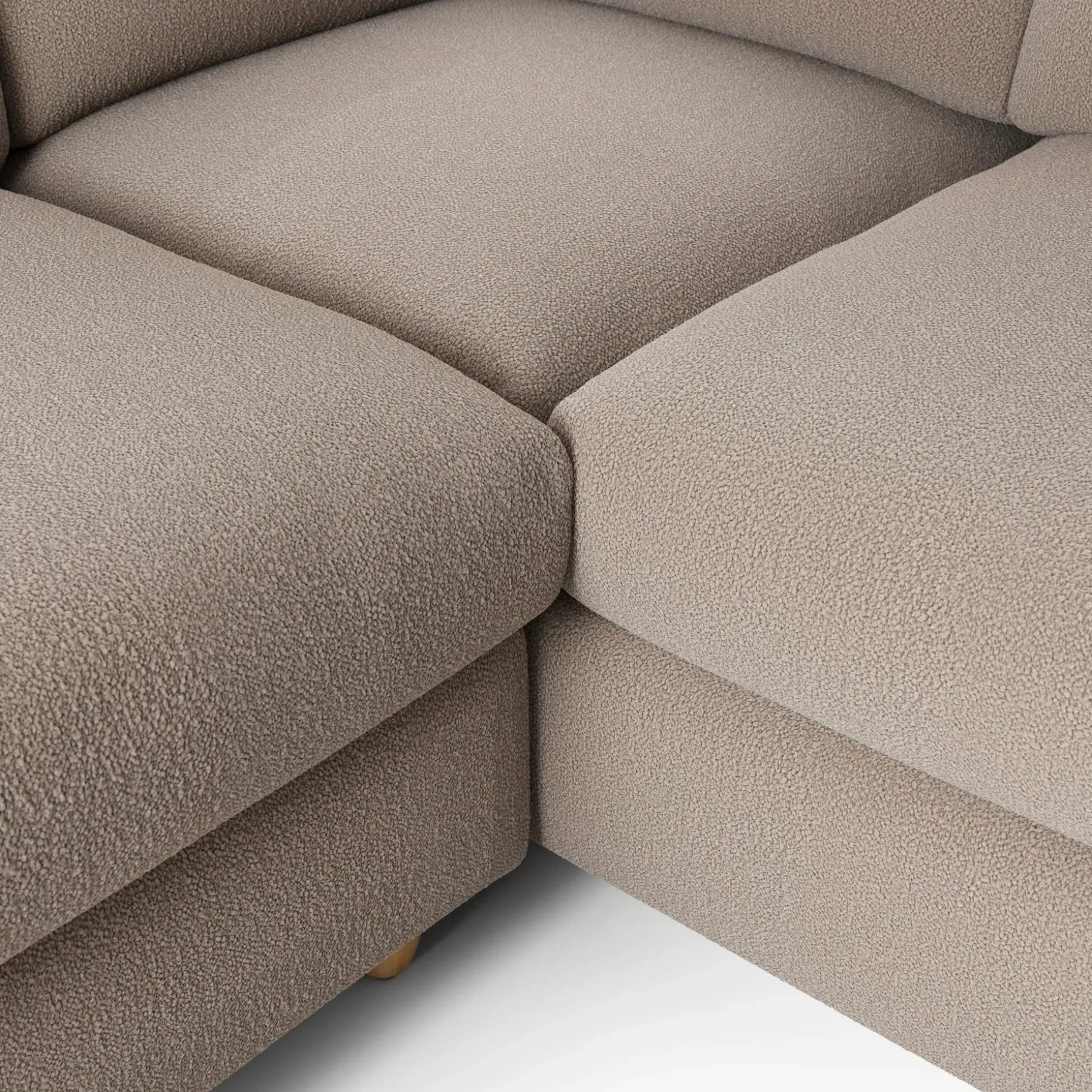 Vati 92" Corner Sectional - Sandstone Wool Bouclé