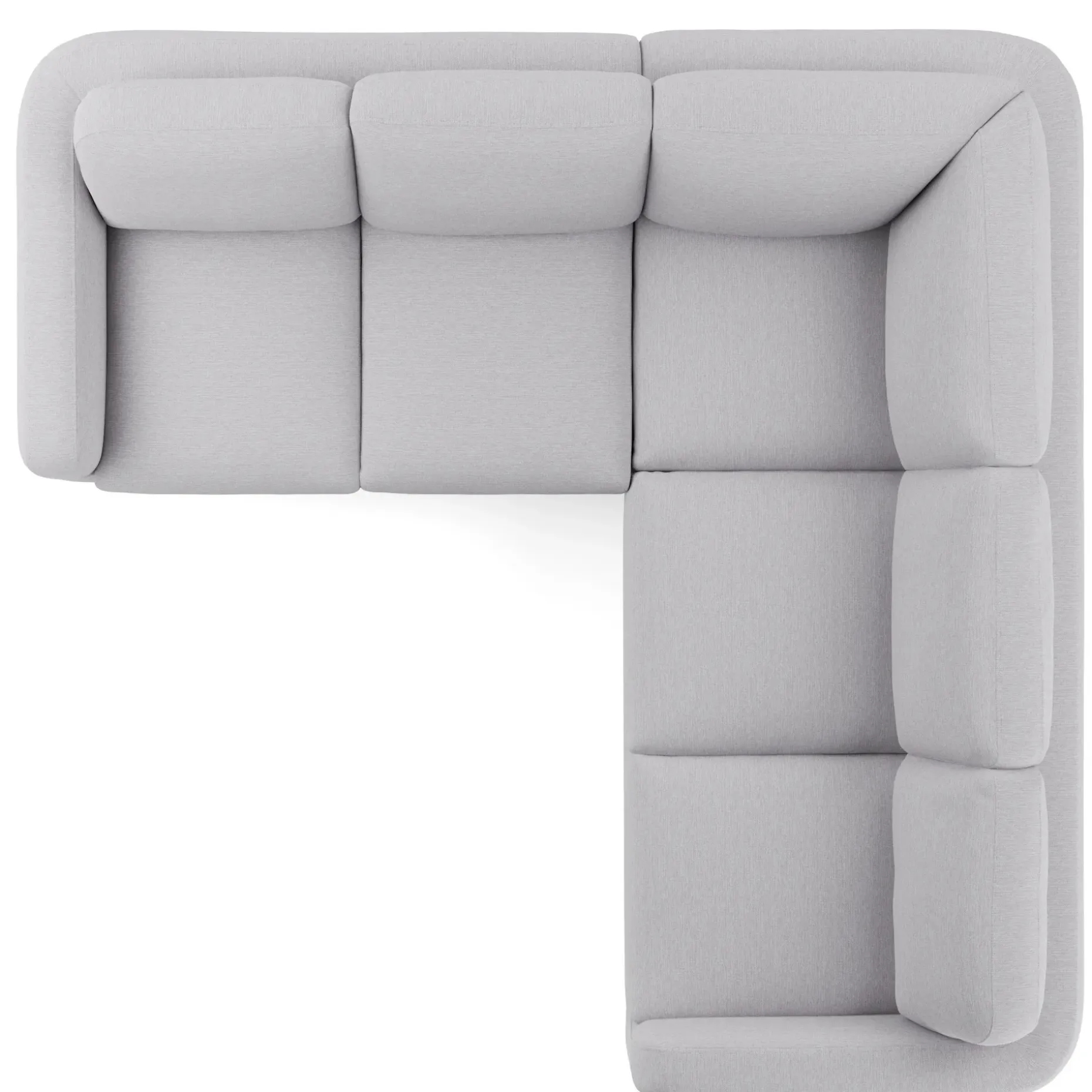 Vati 92" Corner Sectional - Silver Ivory