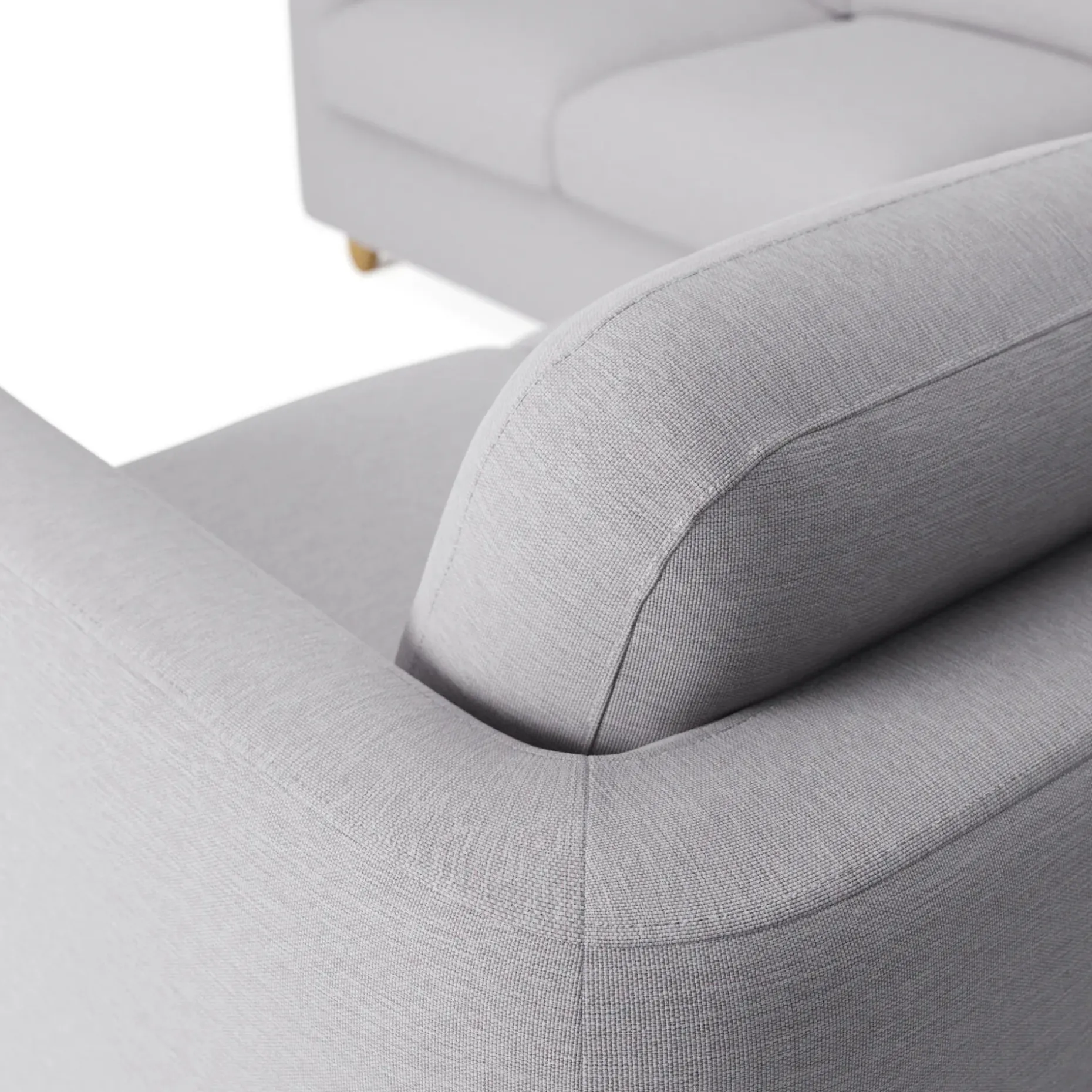 Vati 92" Corner Sectional - Silver Ivory