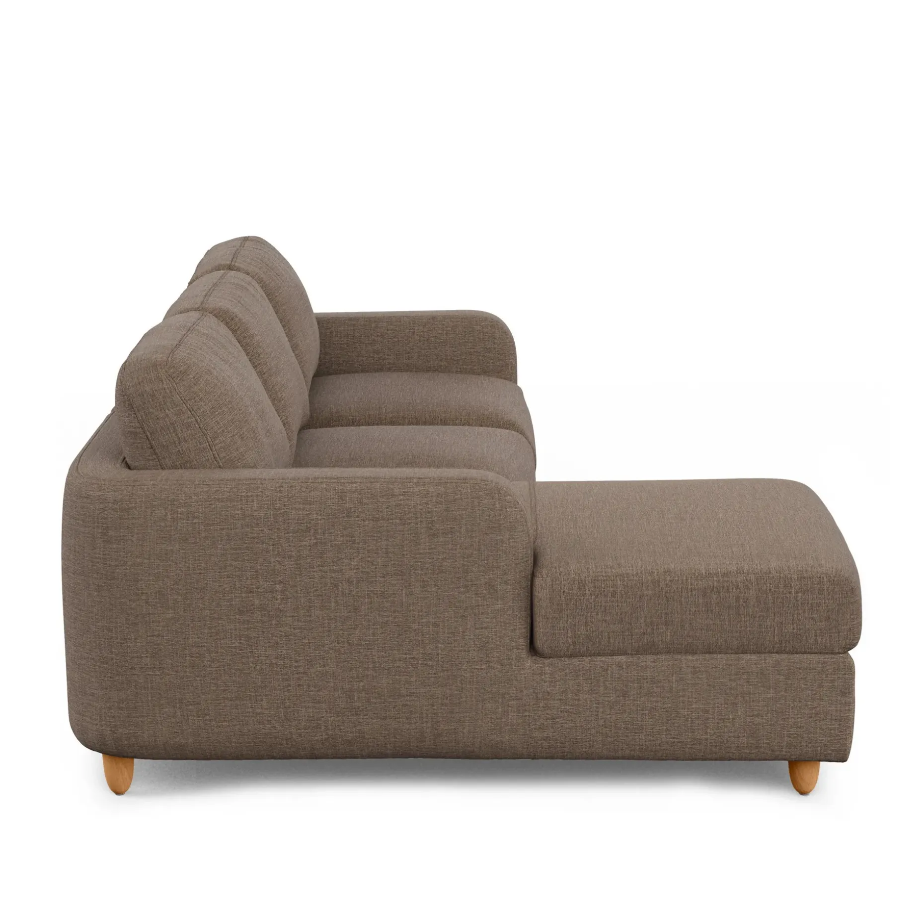 Vati 90.5" Left Storage Sectional - Honey Oak and Buckler Brown