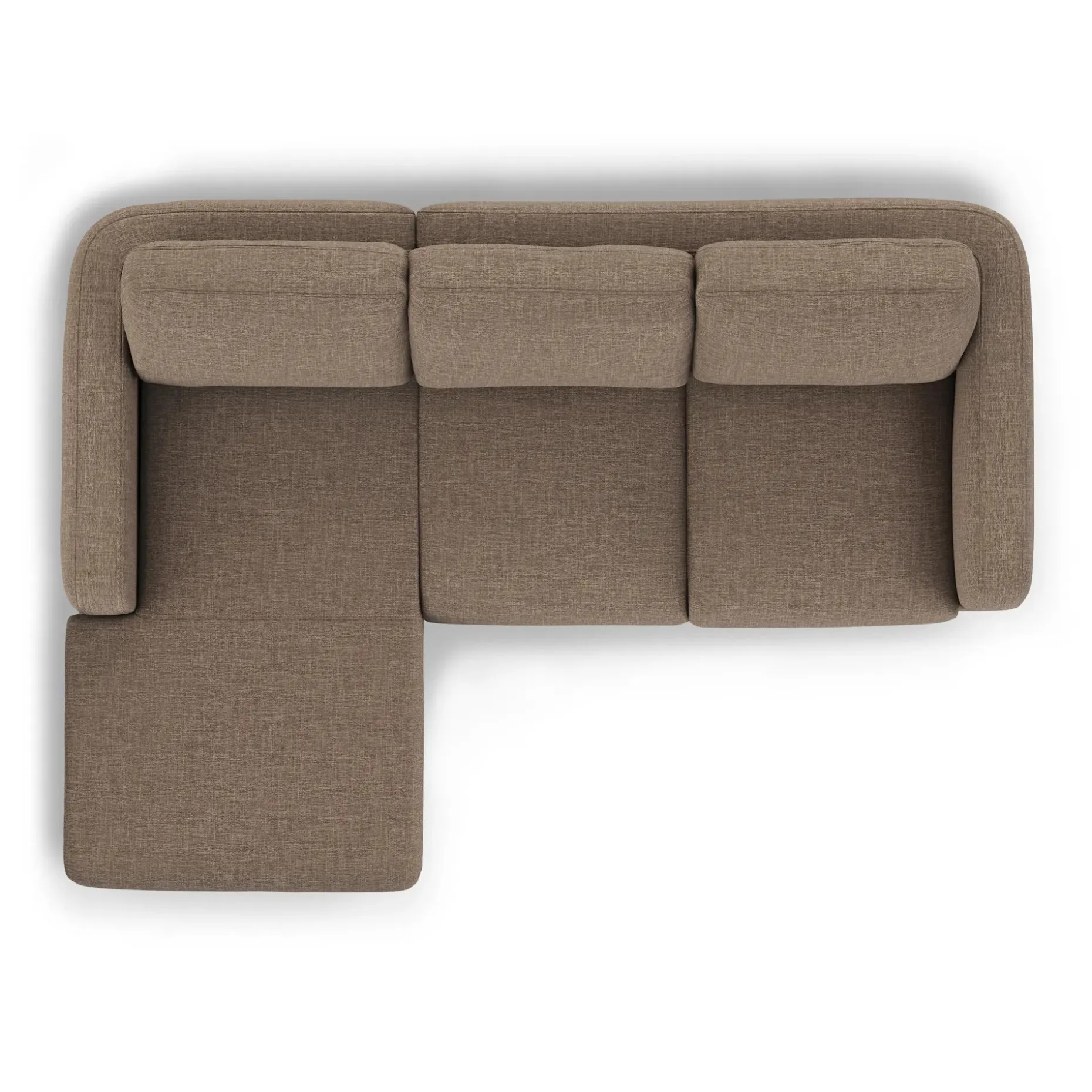 Vati 90.5" Left Storage Sectional - Honey Oak and Buckler Brown