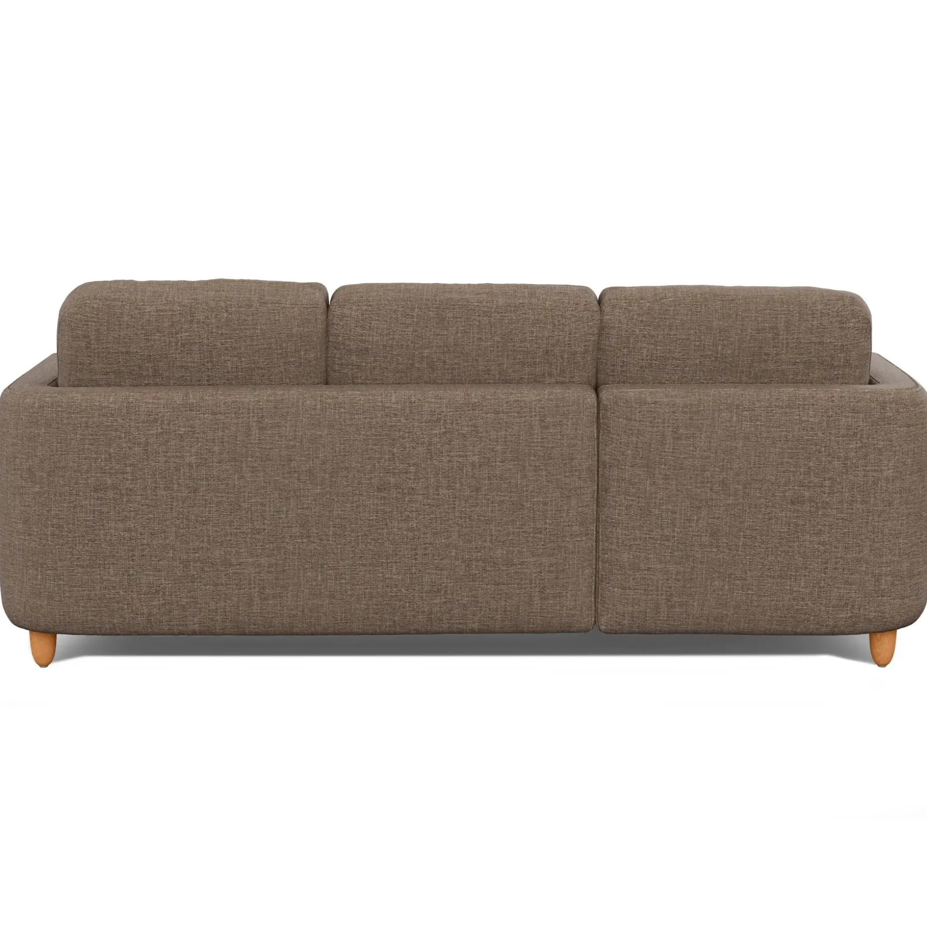 Vati 90.5" Left Storage Sectional - Honey Oak and Buckler Brown