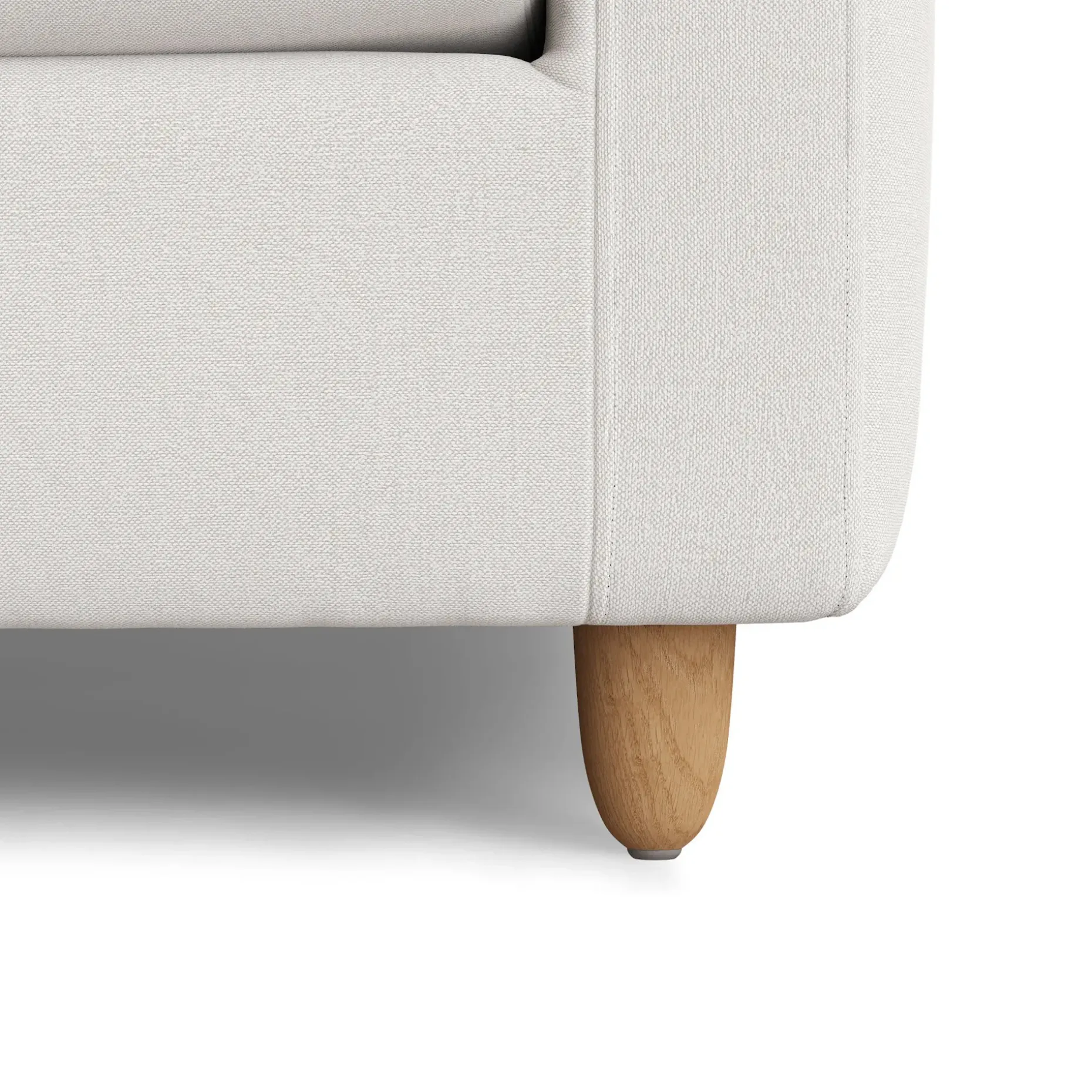 Vati 90.5" Left Storage Sectional - Natural Oak and Buckler Ivory