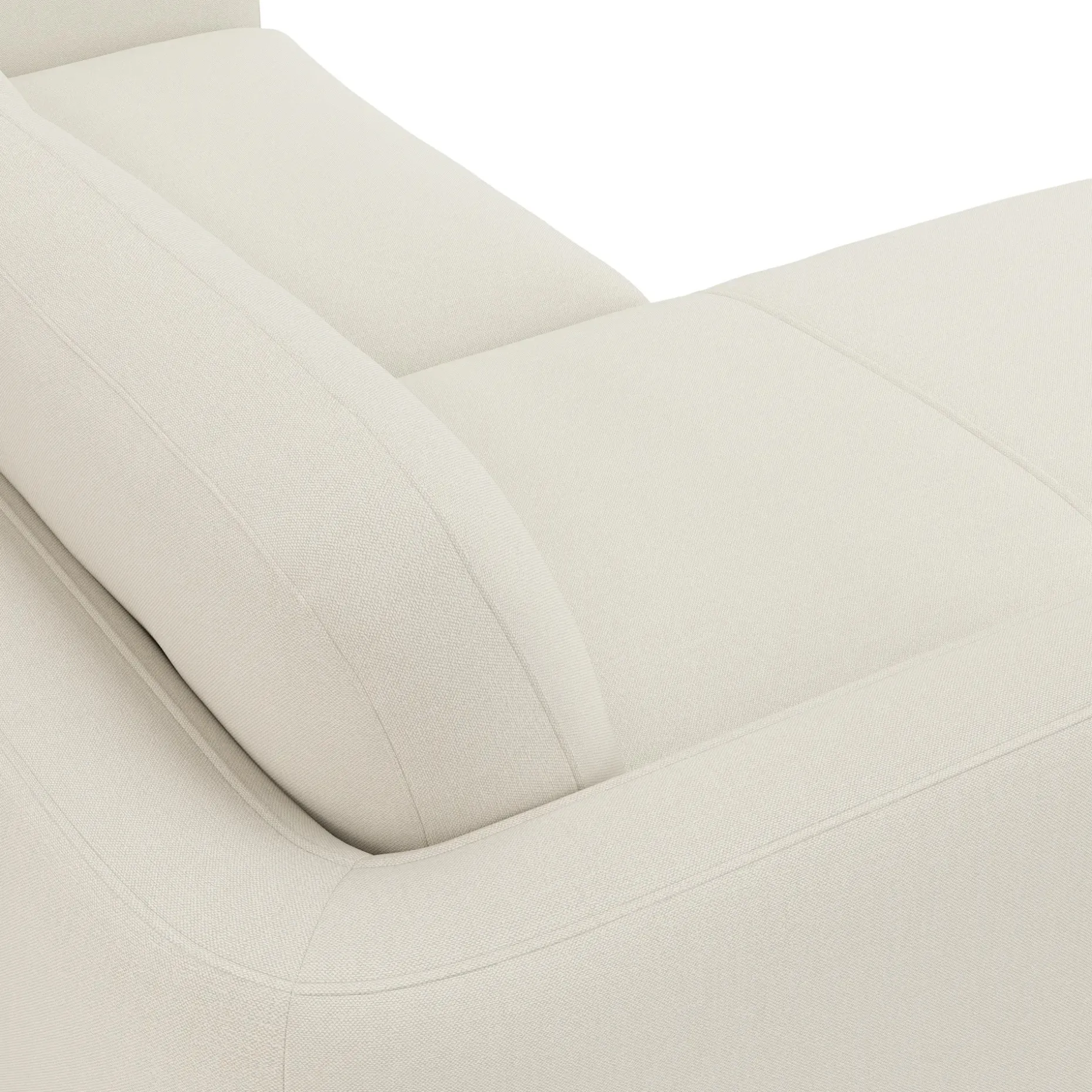 Vati 80" Left Storage Sectional - Natural Oak and Buckler Ivory