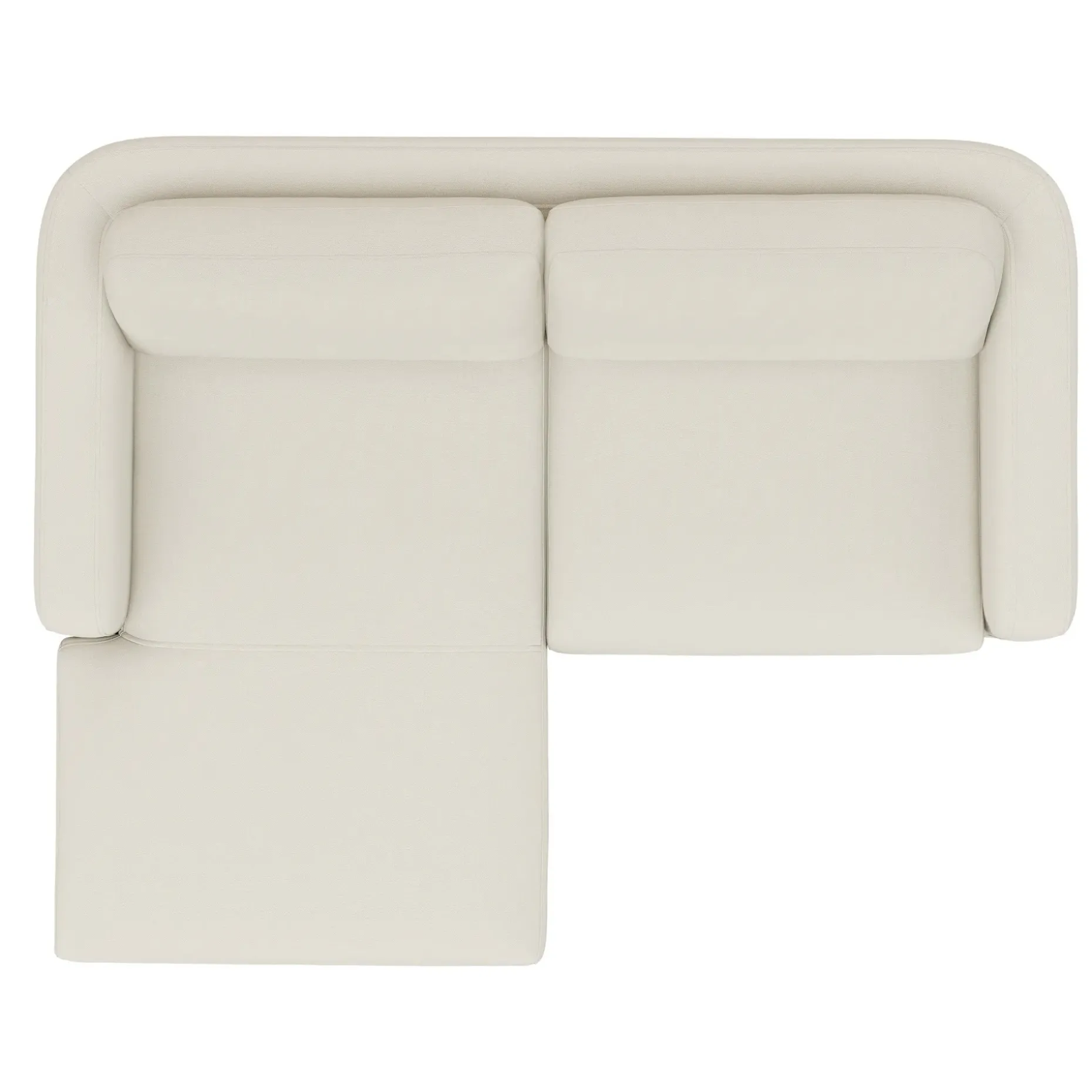 Vati 80" Left Storage Sectional - Natural Oak and Buckler Ivory