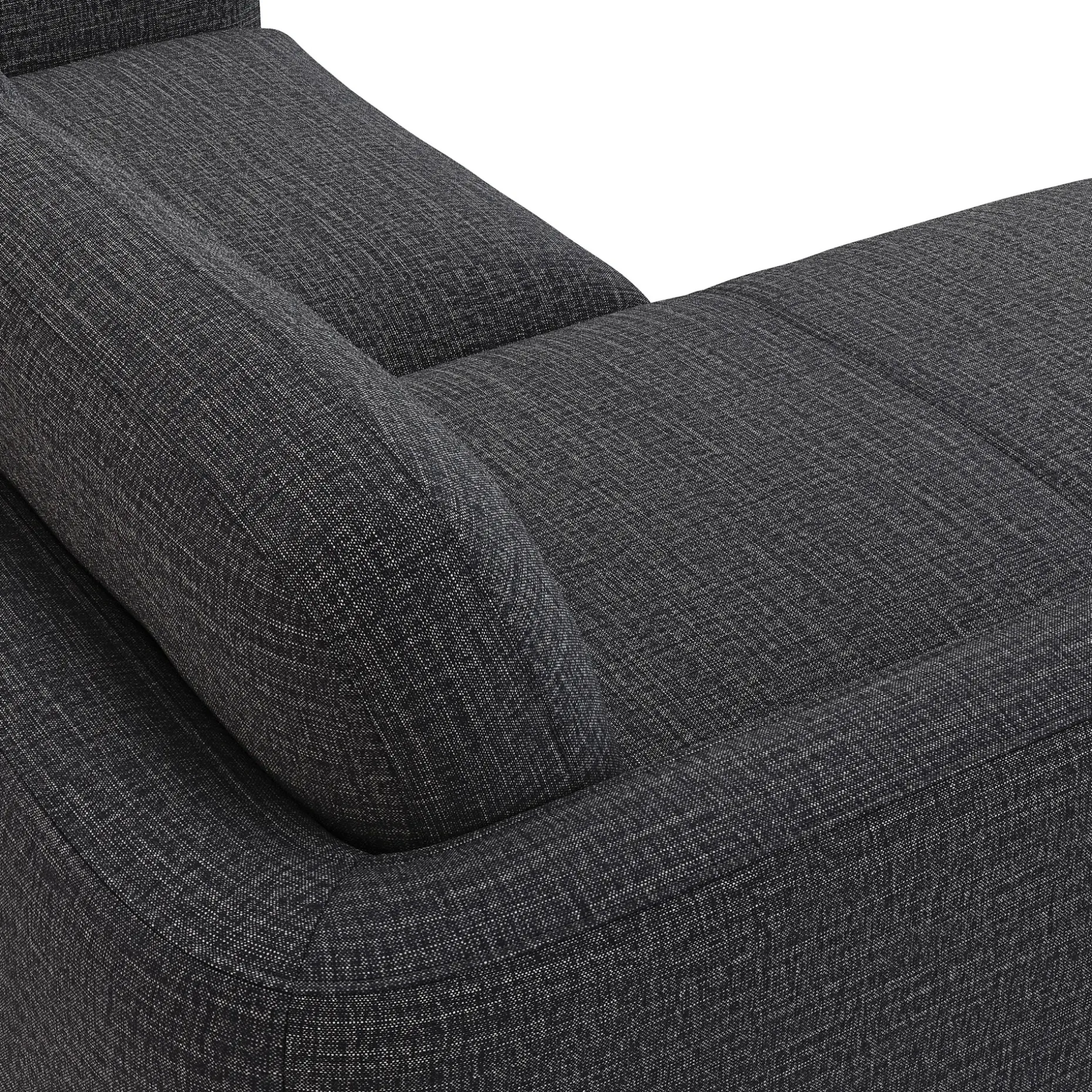 Vati 80" Left Storage Sectional - Natural Oak and Napa Charcoal