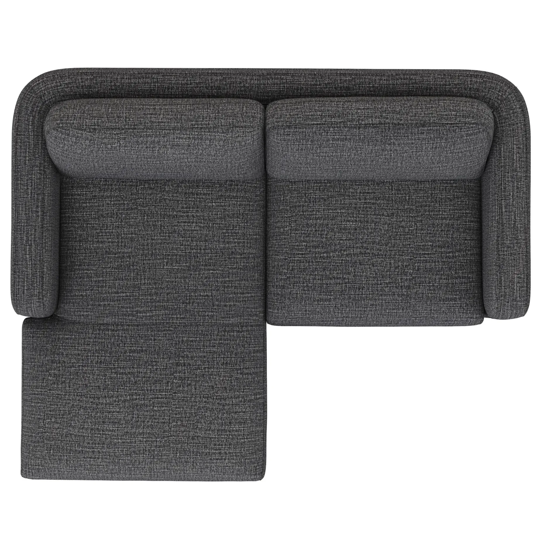 Vati 80" Left Storage Sectional - Natural Oak and Napa Charcoal