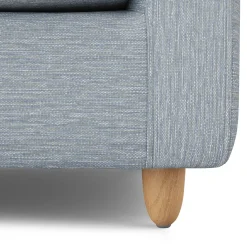 Vati 80" Left Storage Sectional - Natural Oak and Silver Light Blue