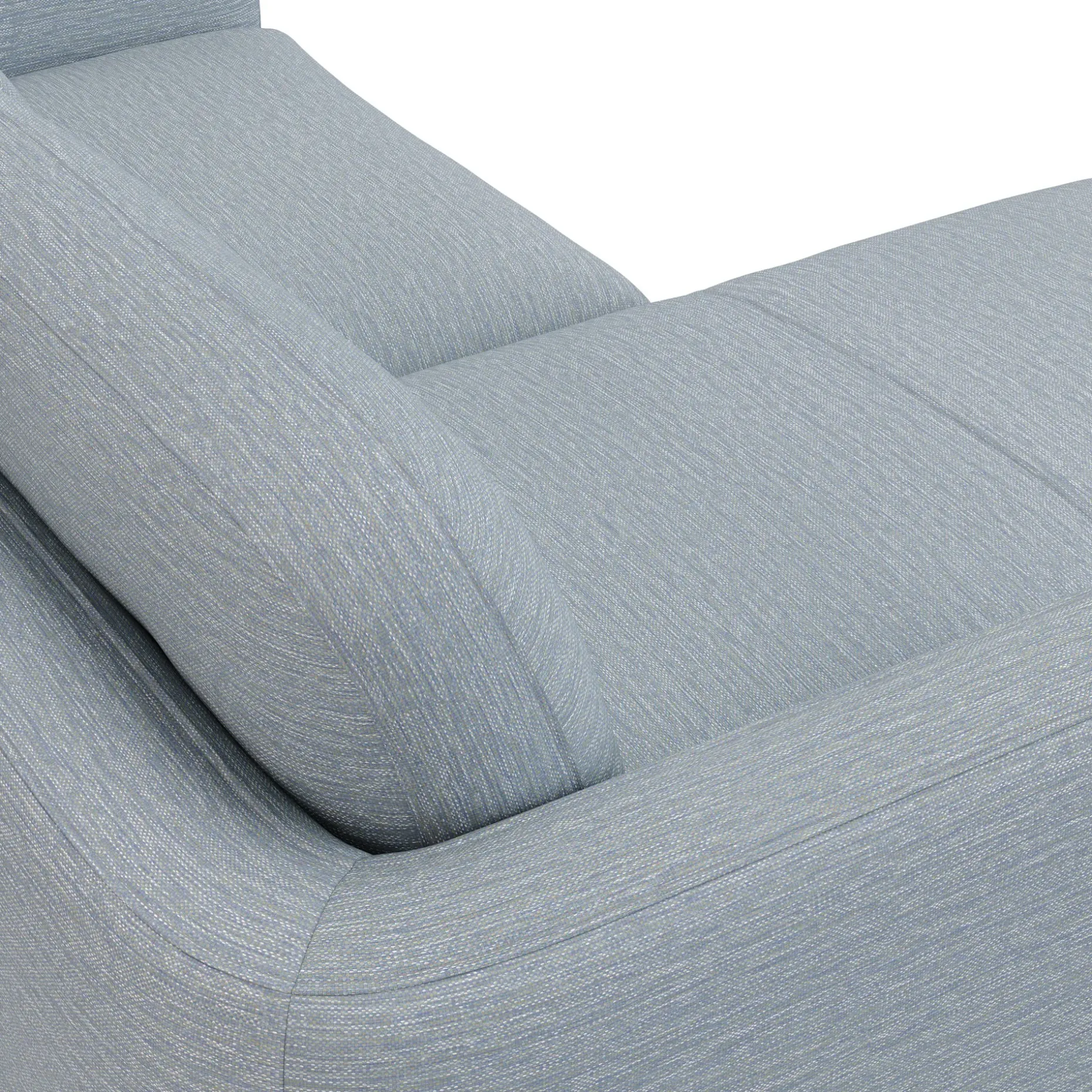 Vati 80" Left Storage Sectional - Natural Oak and Silver Light Blue