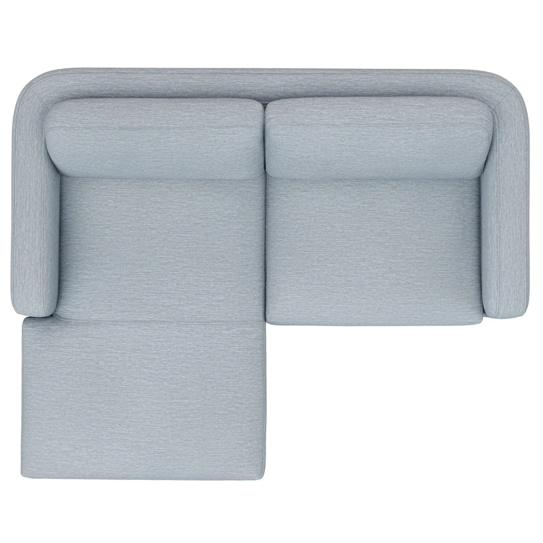 Vati 80" Left Storage Sectional - Natural Oak and Silver Light Blue