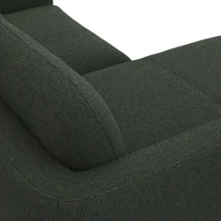 Vati 80" Left Storage Sectional - Natural Oak and Green Wool Bouclé