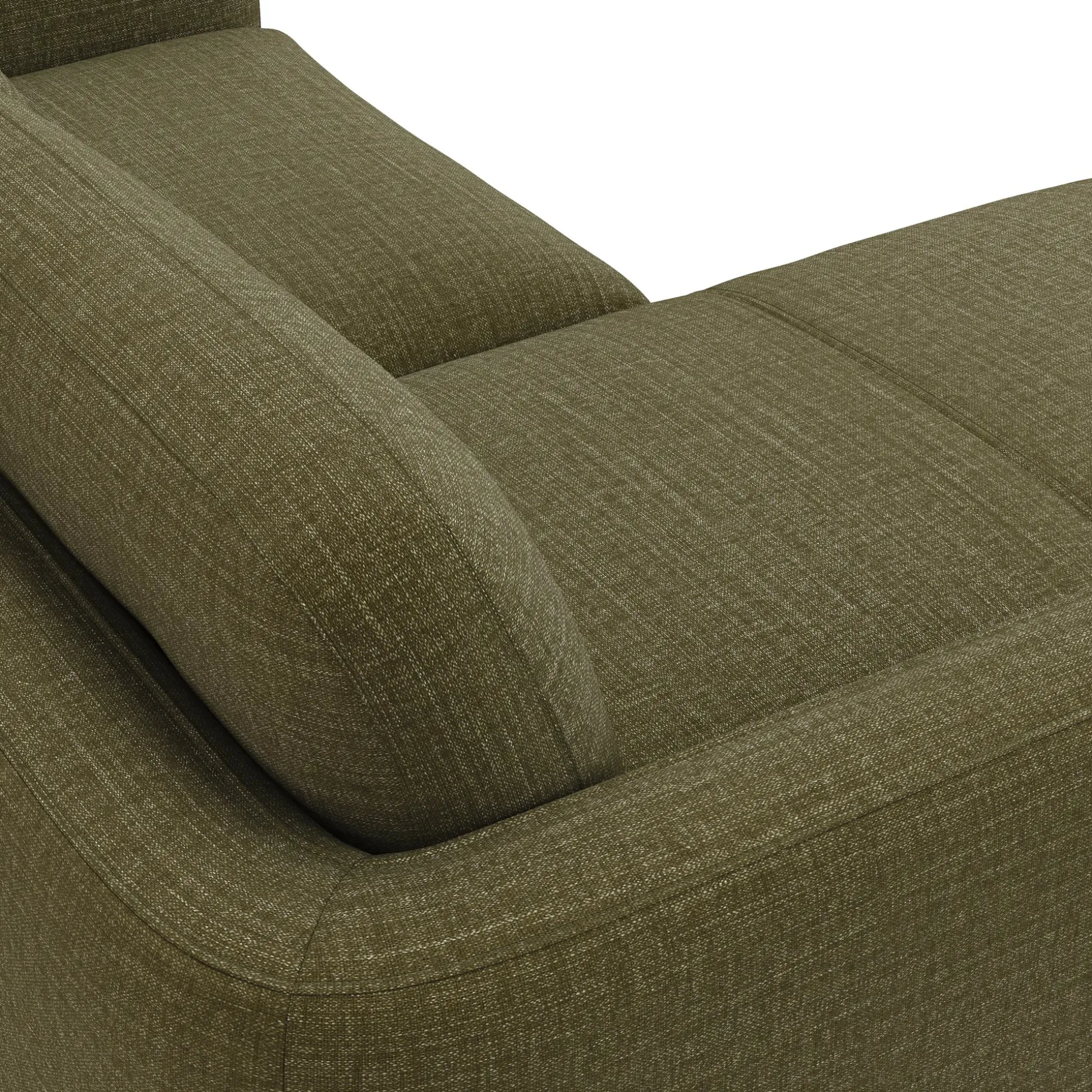 Vati 80" Left Storage Sectional - Natural Oak and Napa Moss