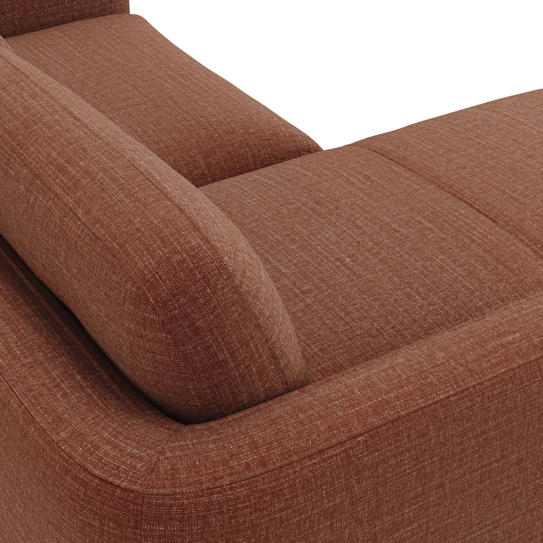 Vati 80" Left Storage Sectional - Natural Oak and Napa Rust