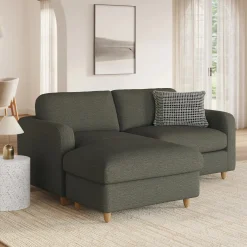 Vati 80" Left Storage Sectional - Silver Moss
