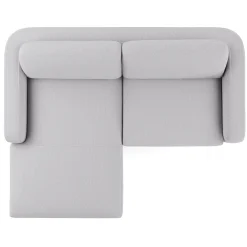 Vati 80" Left Storage Sectional - Silver Ivory