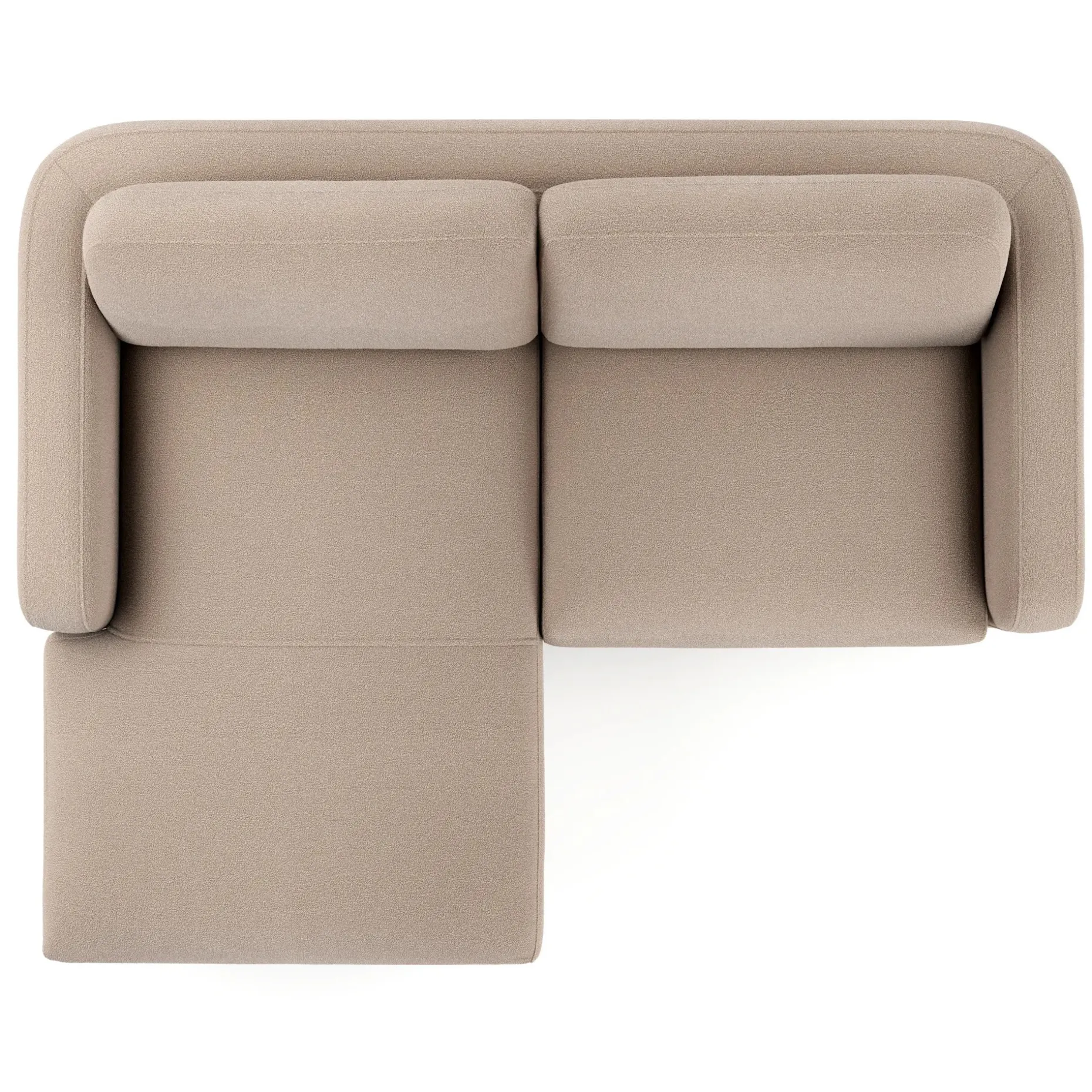 Vati 80" Left Storage Sectional - Sandstone Wool Bouclé