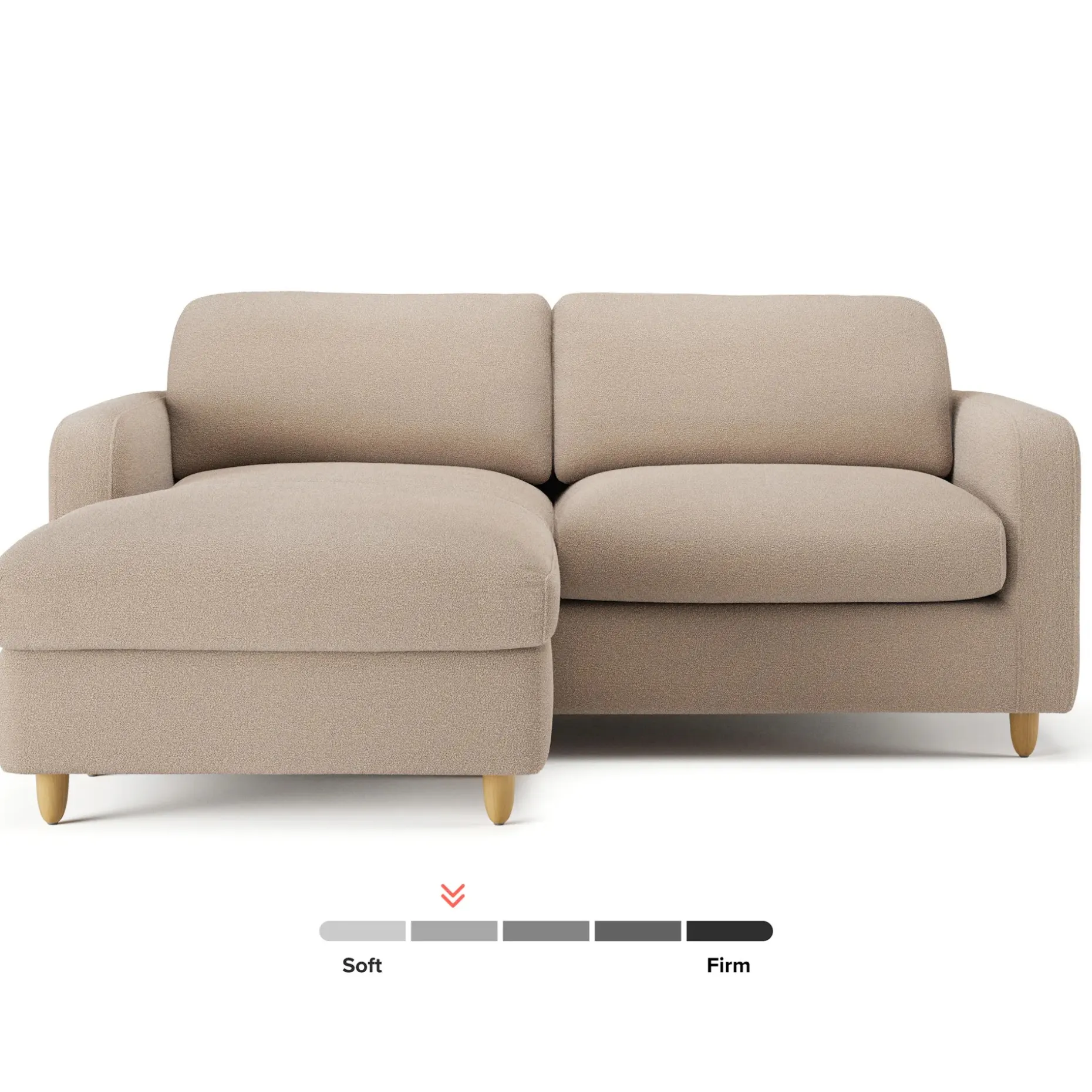 Vati 80" Left Storage Sectional - Sandstone Wool Bouclé