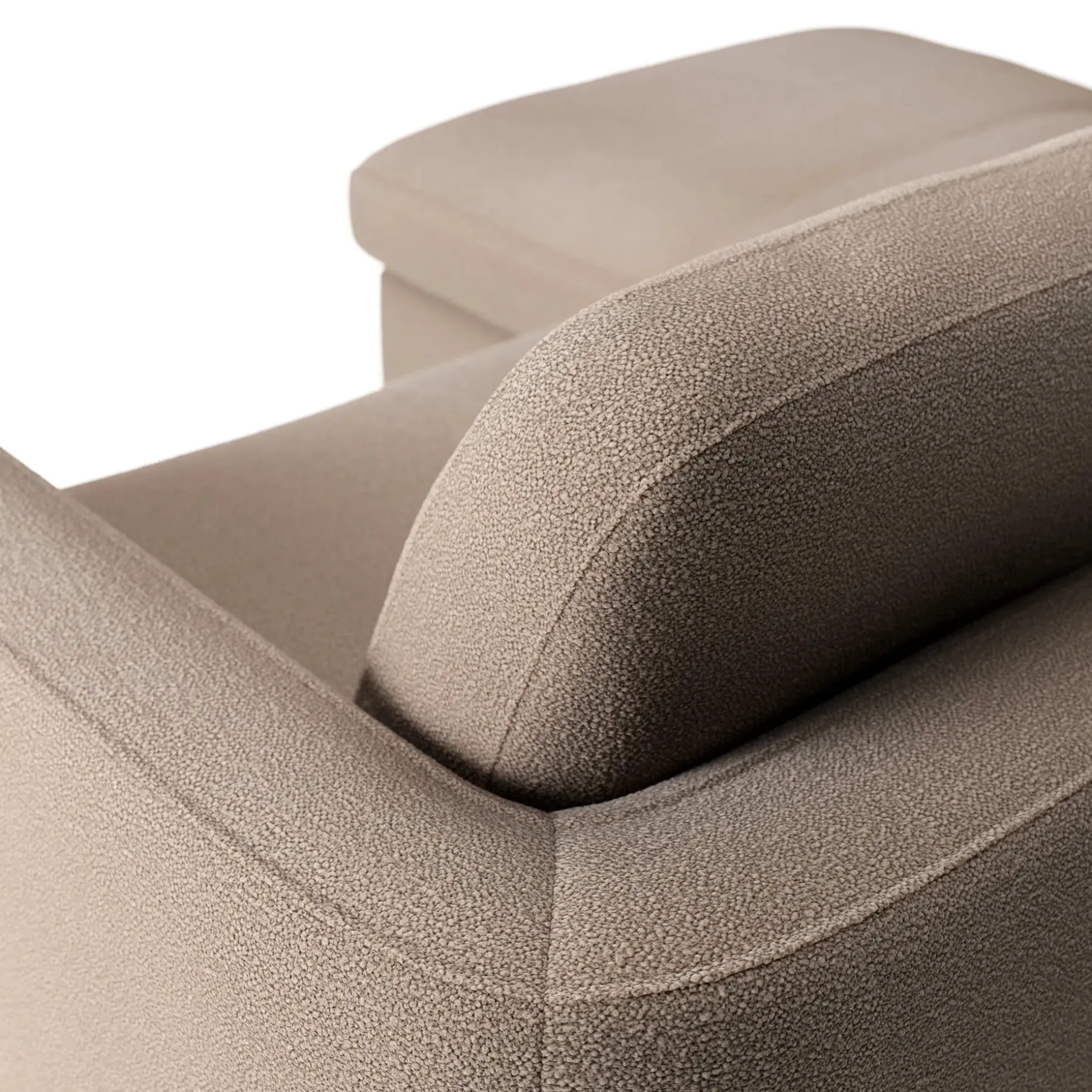 Vati 80" Left Storage Sectional - Sandstone Wool Bouclé