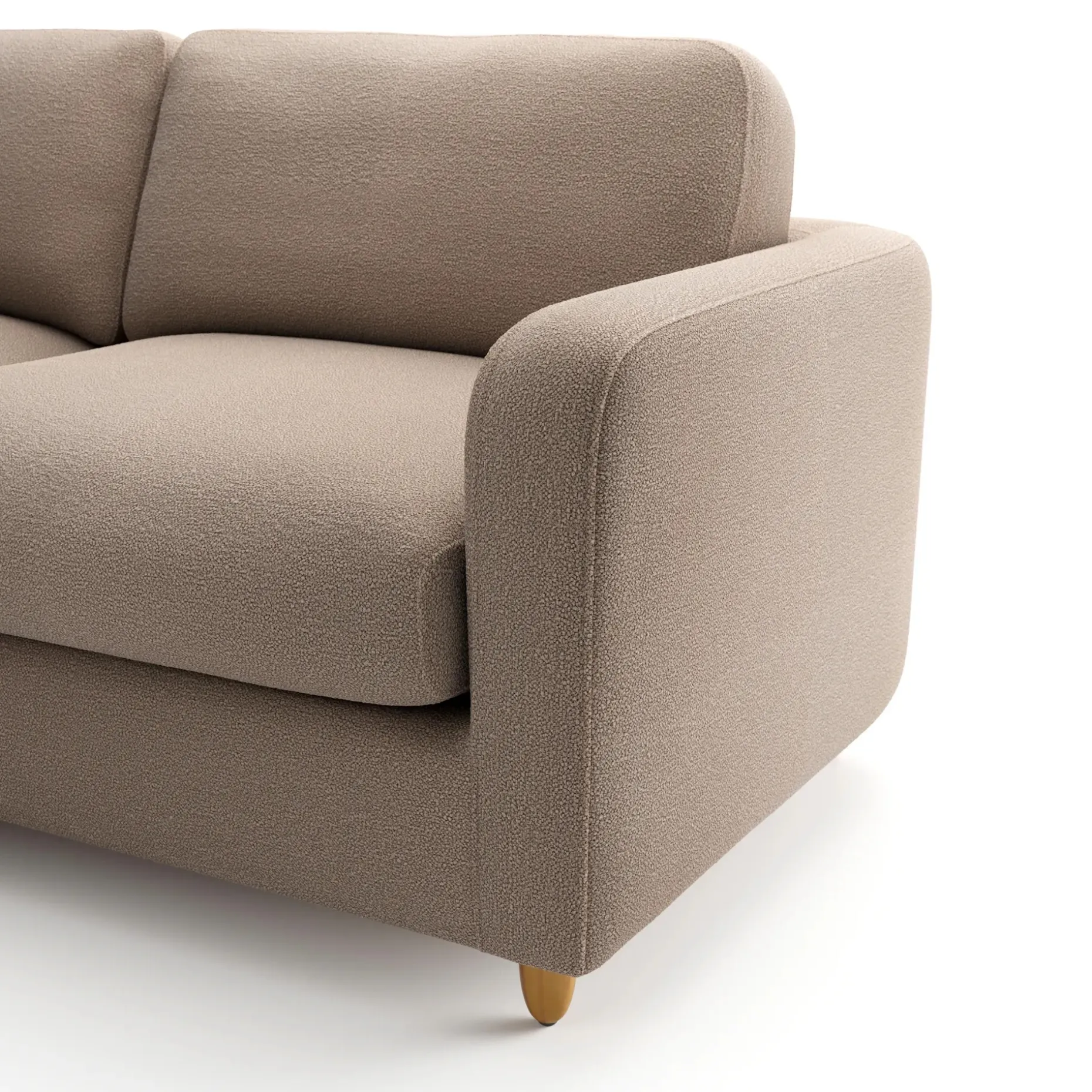Vati 80" Left Storage Sectional - Sandstone Wool Bouclé