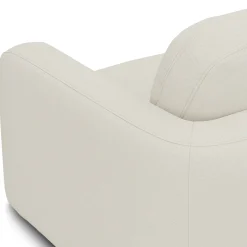 Vati 114" Left Storage Sleeper Sectional - Natural Oak and Buckler Ivory