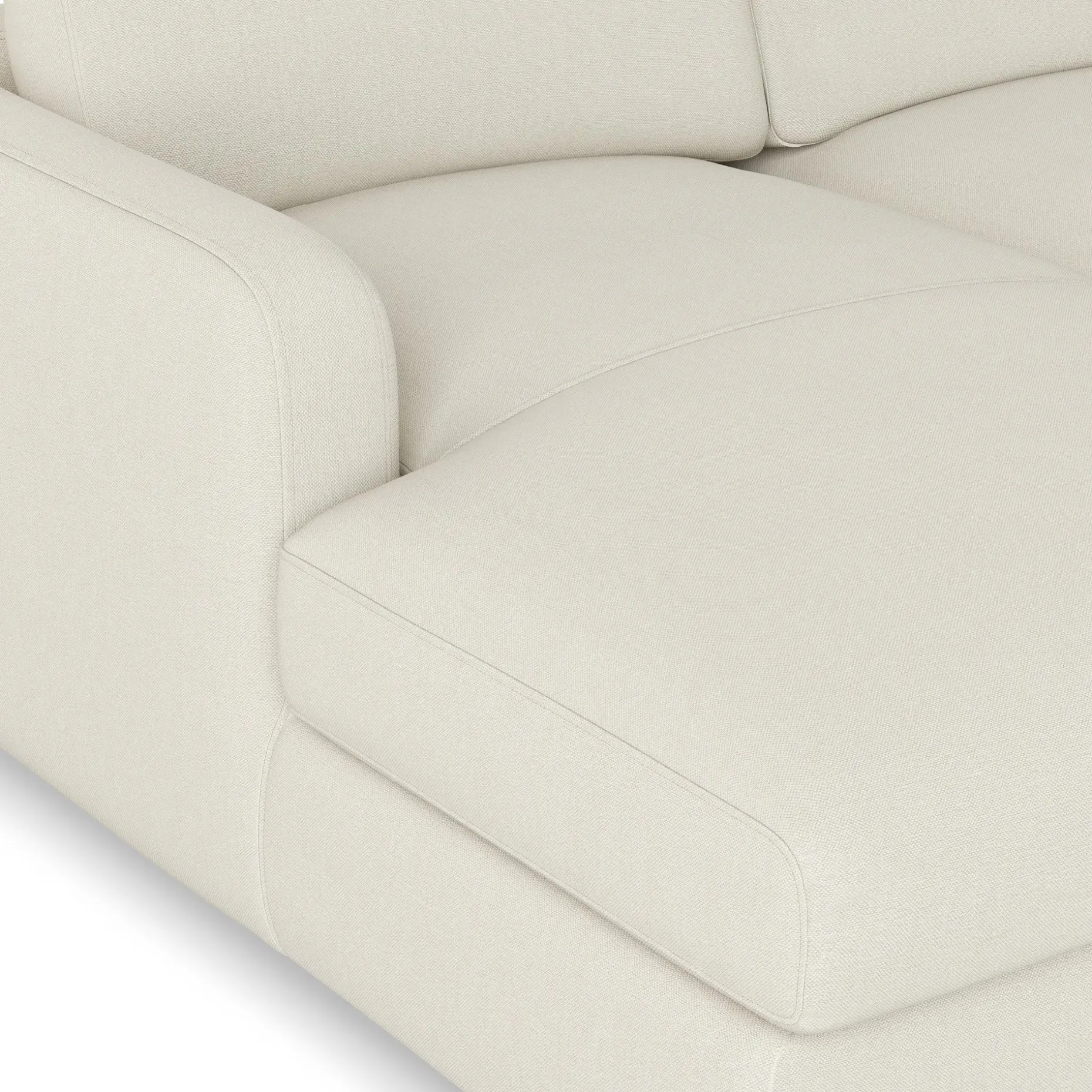 Vati 114" Left Storage Sleeper Sectional - Natural Oak and Buckler Ivory