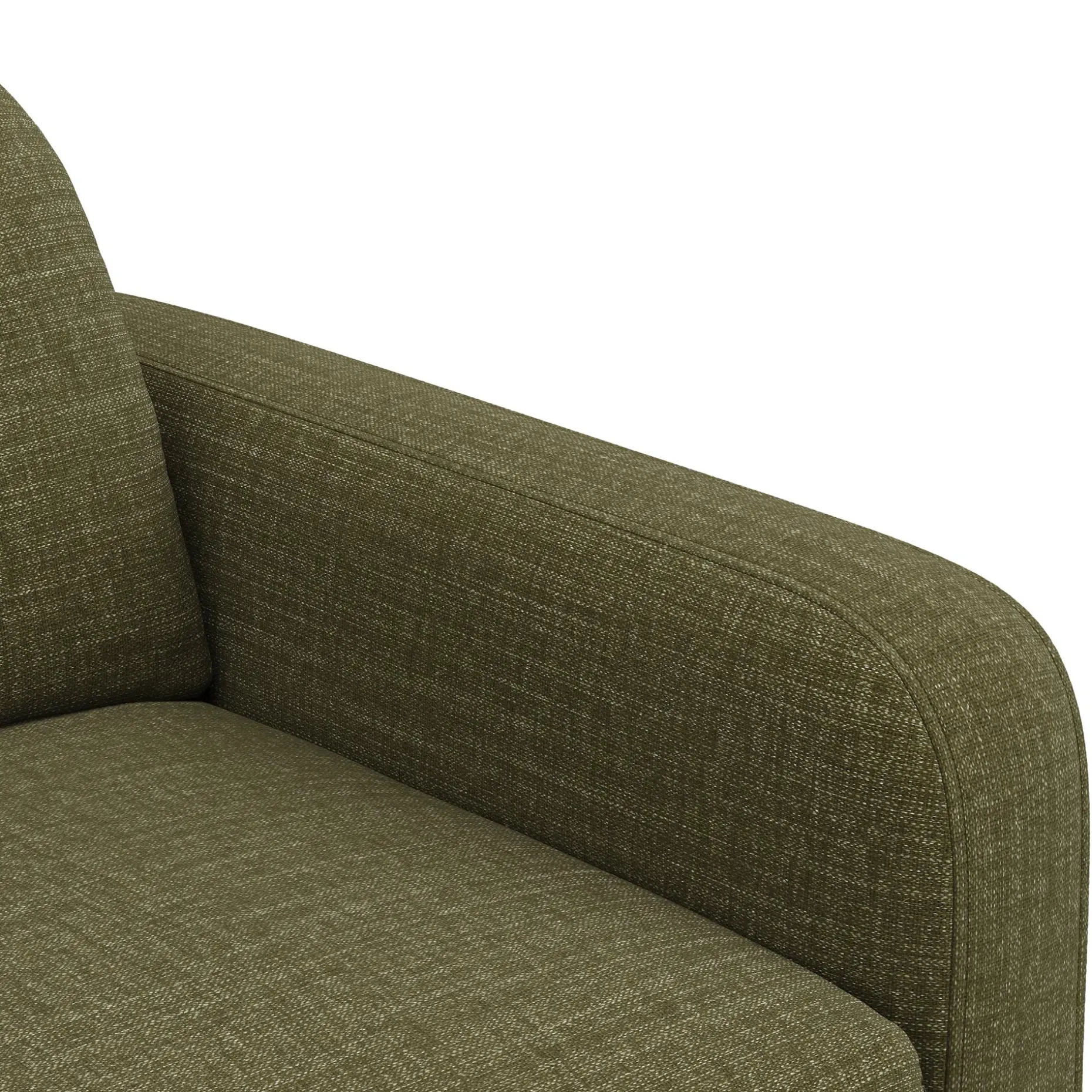 Vati 114" Left Storage Sleeper Sectional - Natural Oak and Napa Moss