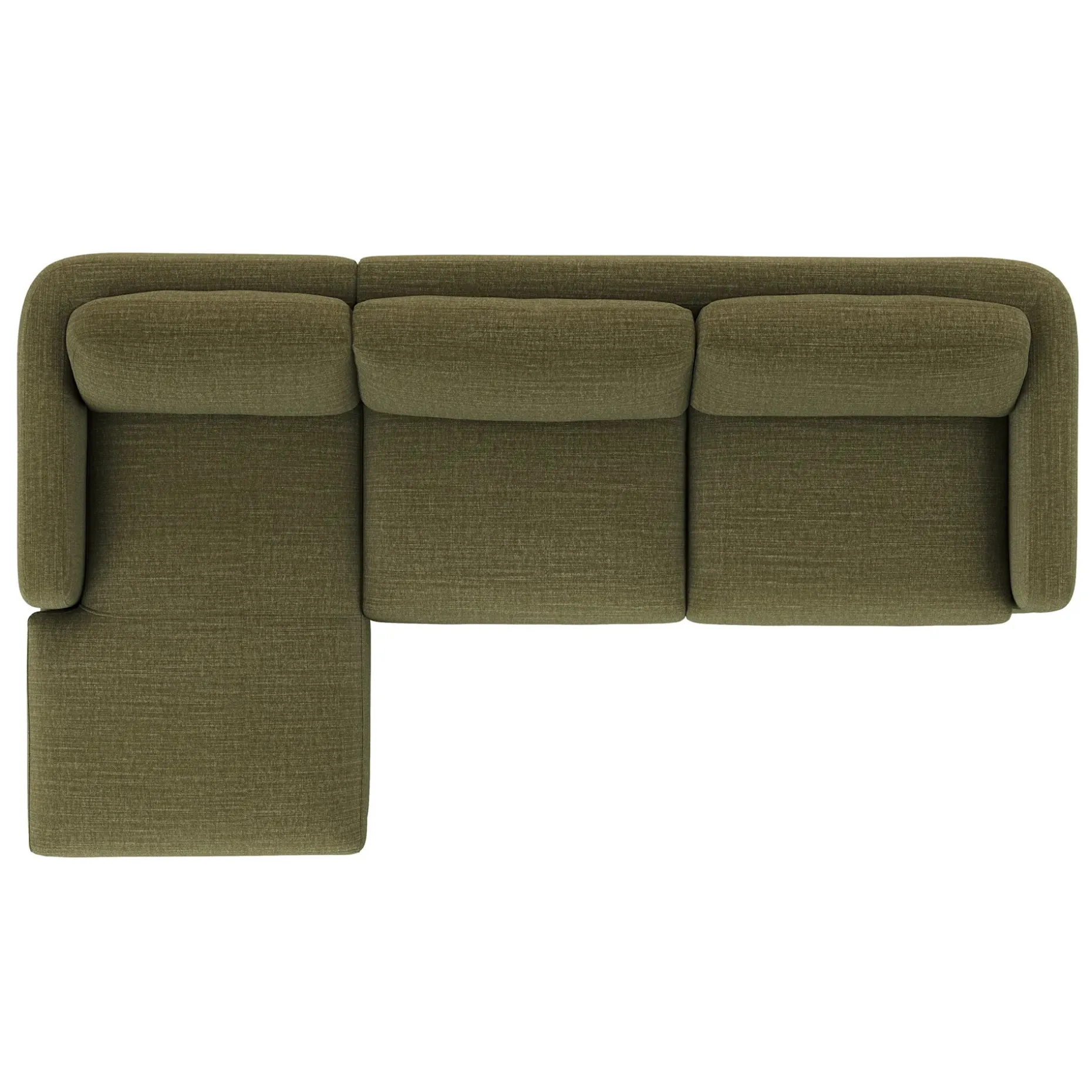 Vati 114" Left Storage Sleeper Sectional - Natural Oak and Napa Moss