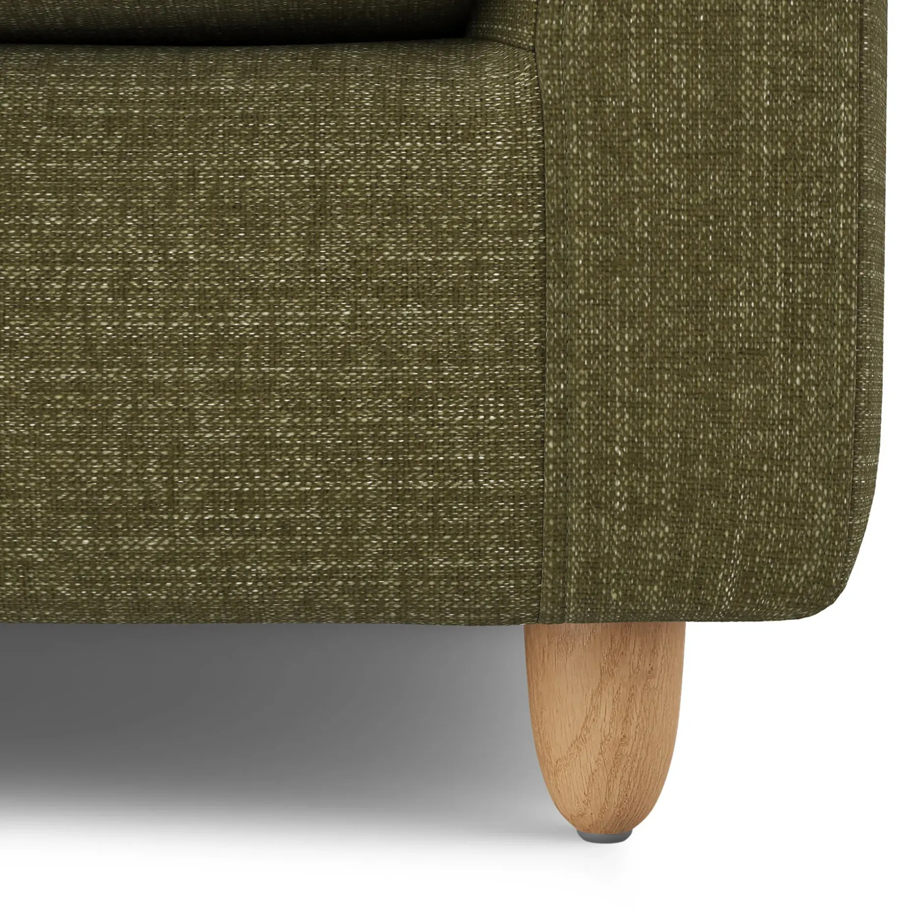 Vati 114" Left Storage Sleeper Sectional - Natural Oak and Napa Moss