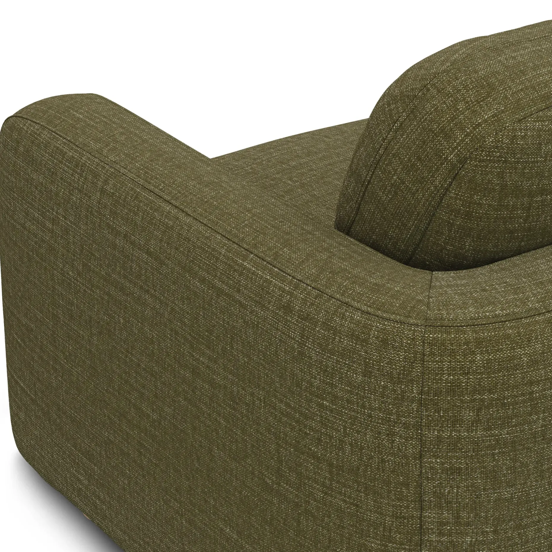 Vati 114" Left Storage Sleeper Sectional - Natural Oak and Napa Moss