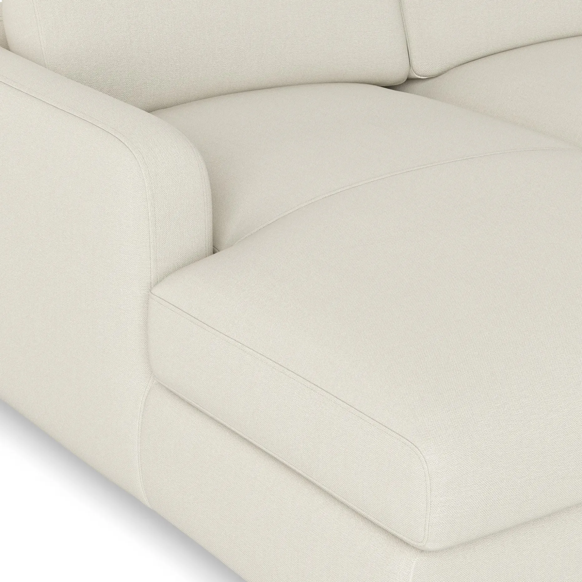 Vati 114" Left Storage Sleeper Sectional - Honey Oak and Buckler Ivory
