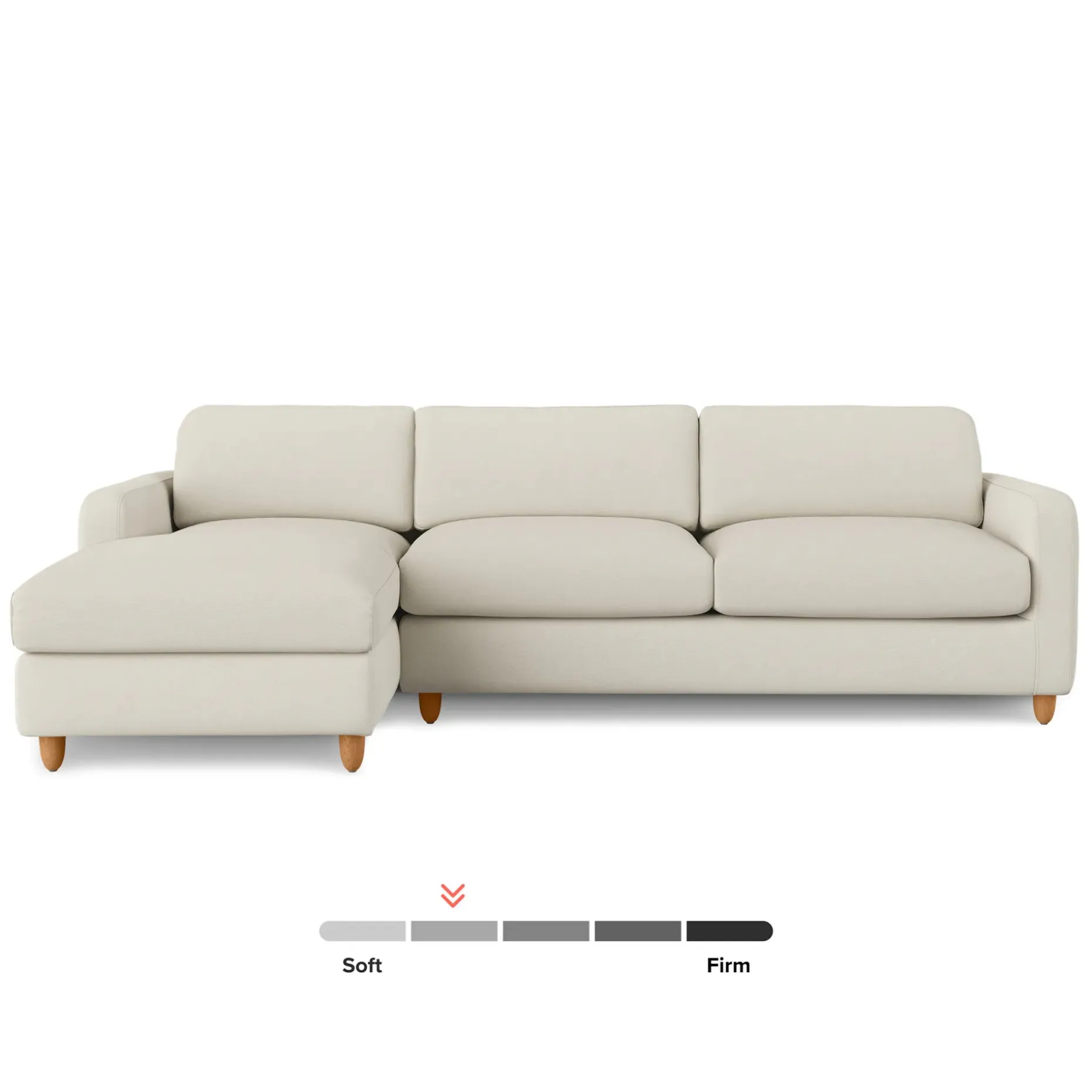 Vati 114" Left Storage Sleeper Sectional - Honey Oak and Buckler Ivory