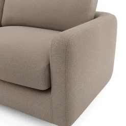 Vati 114" Left Storage Sleeper Sectional - Sandstone Wool Bouclé
