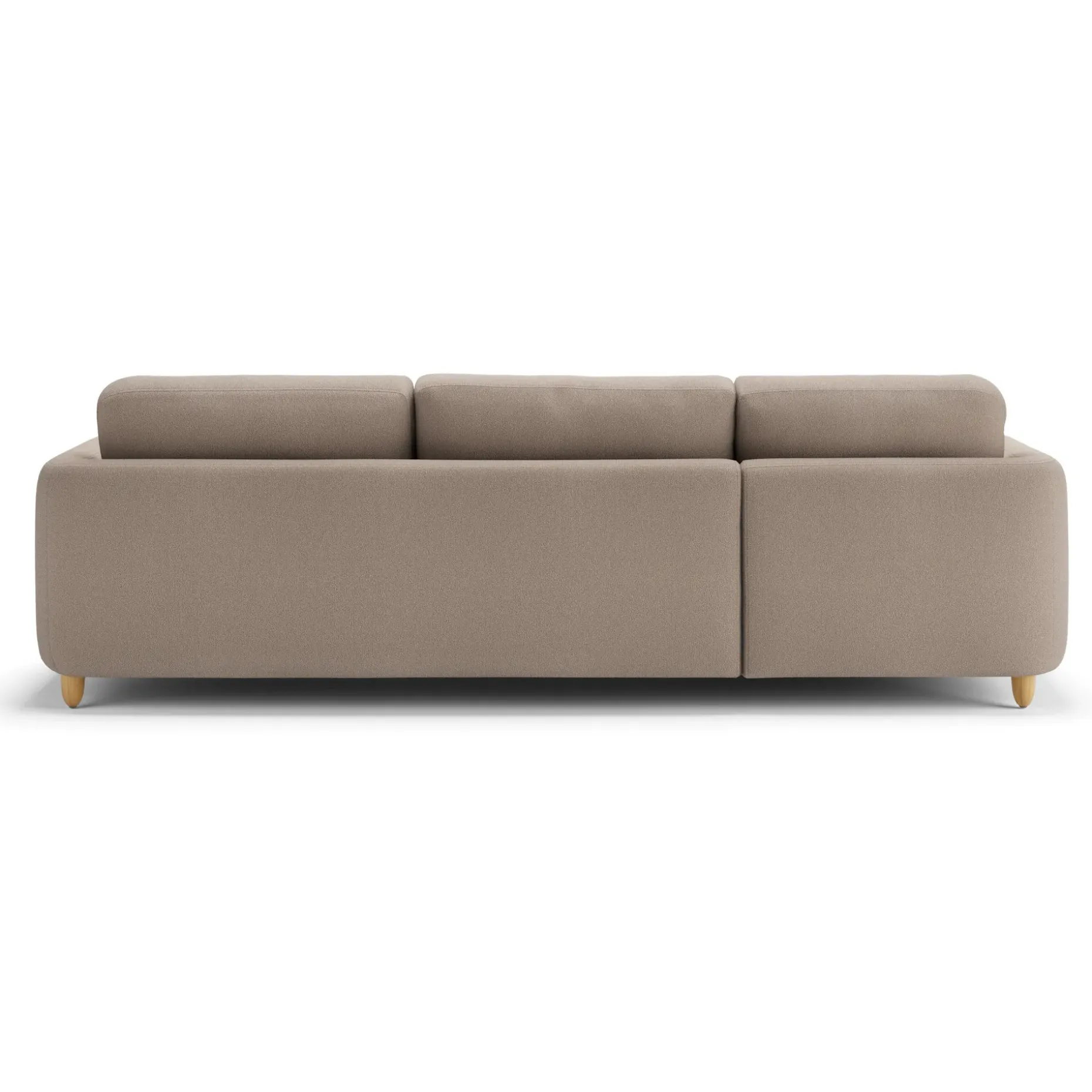 Vati 114" Left Storage Sleeper Sectional - Sandstone Wool Bouclé