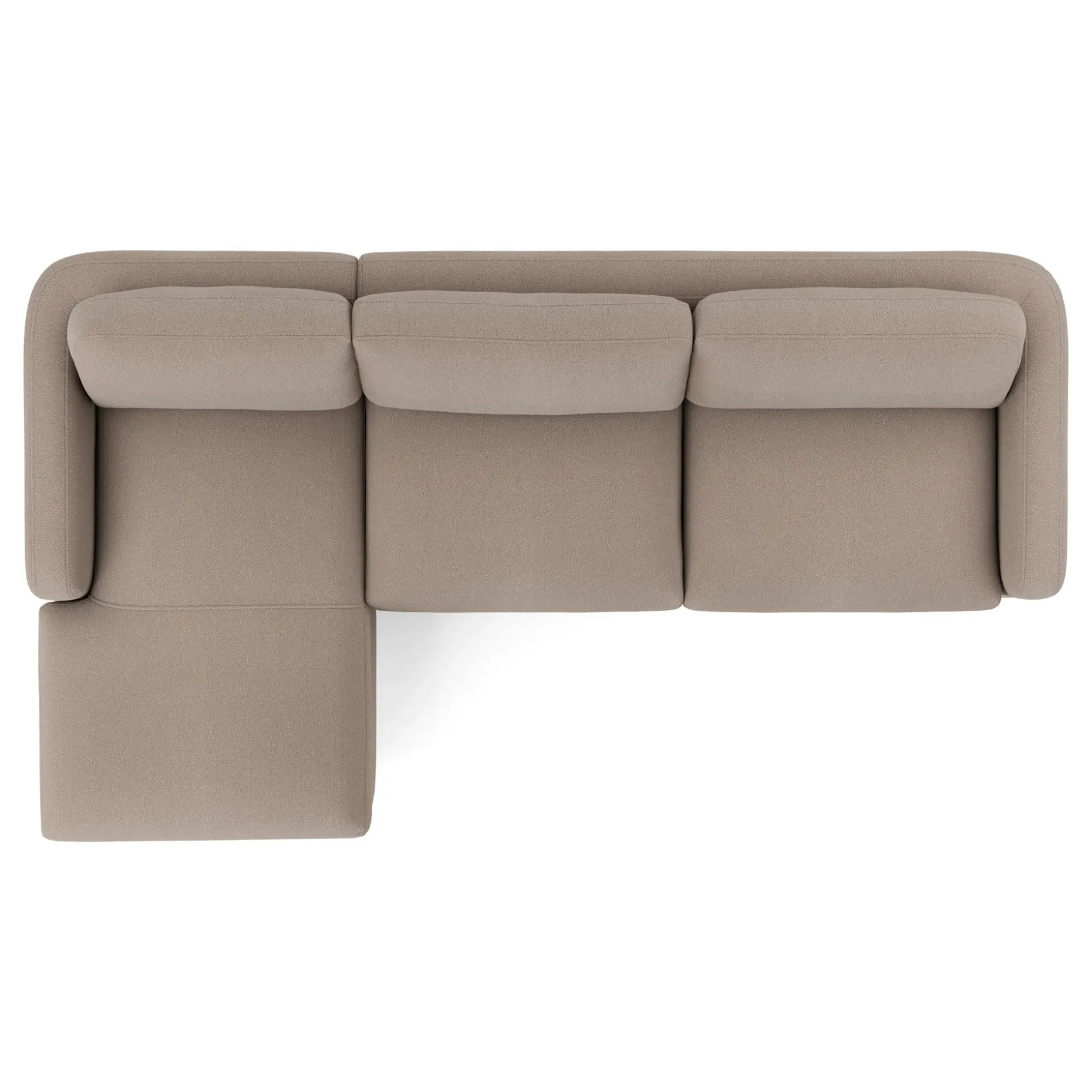 Vati 114" Left Storage Sleeper Sectional - Sandstone Wool Bouclé