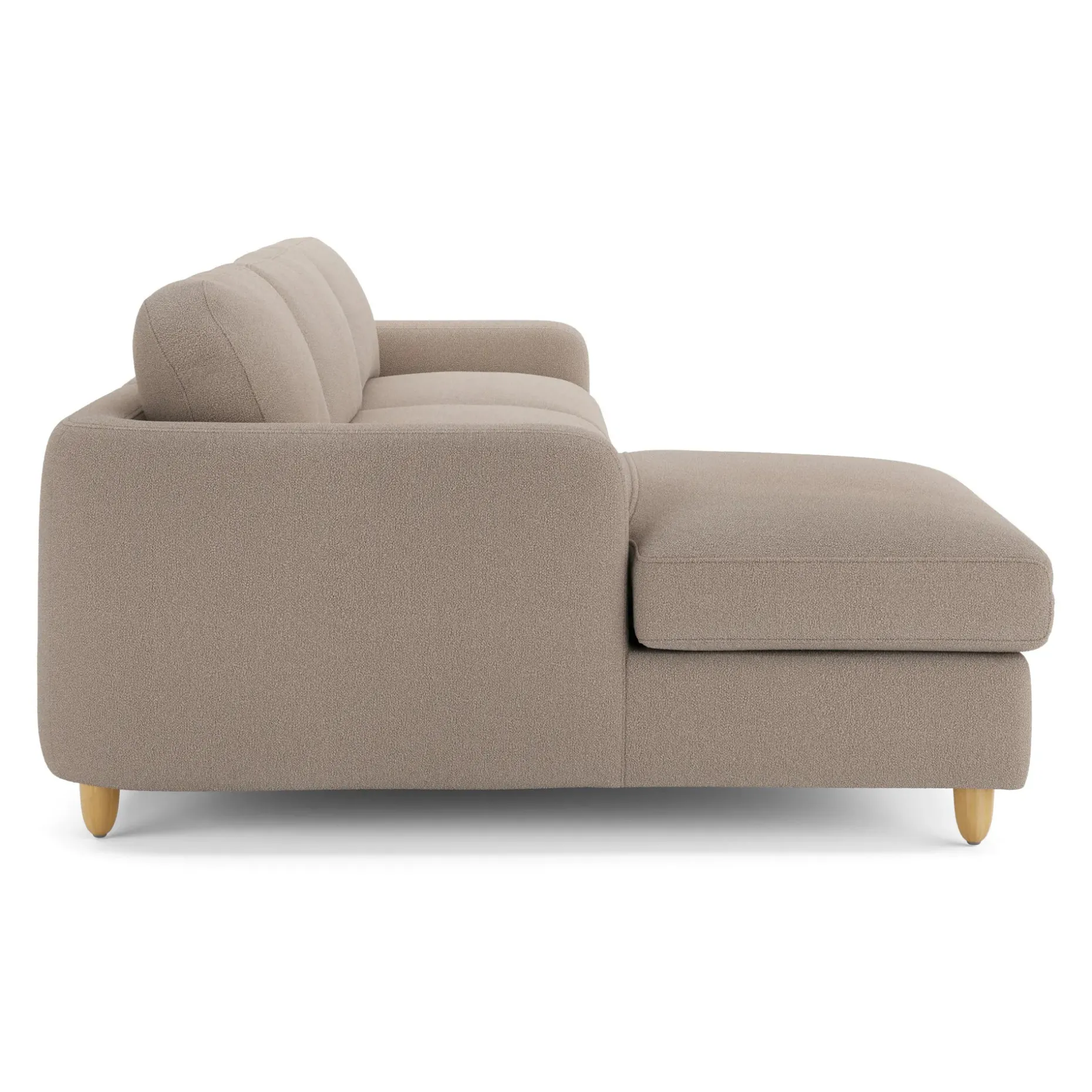 Vati 114" Left Storage Sleeper Sectional - Sandstone Wool Bouclé
