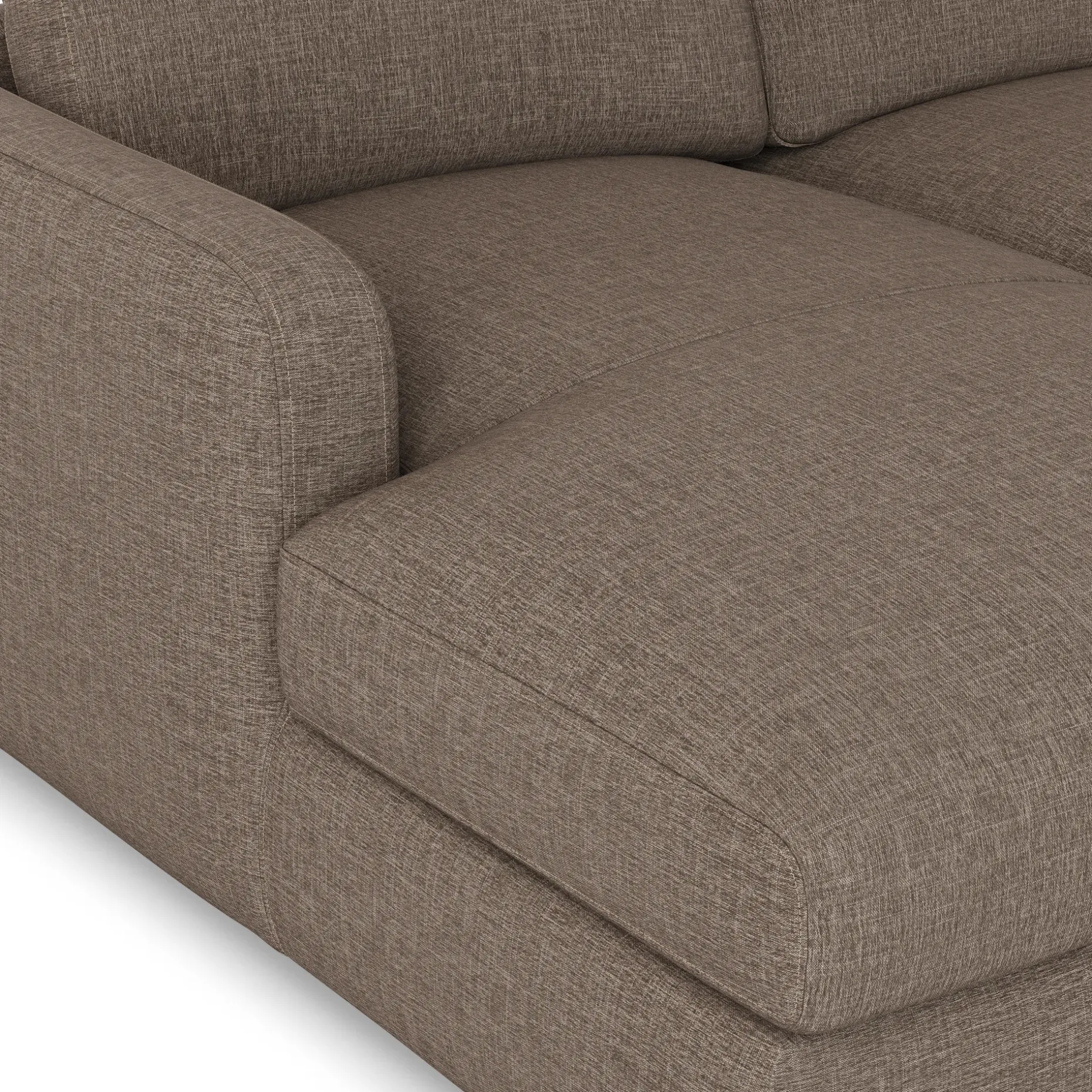 Vati 114" Left Storage Sleeper Sectional - Natural Oak and Buckler Brown