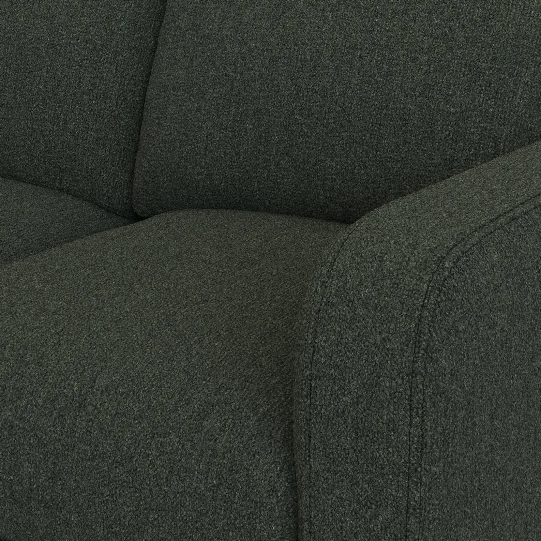 Vati 114" Left Storage Sleeper Sectional - Natural Oak and Green Wool Bouclé