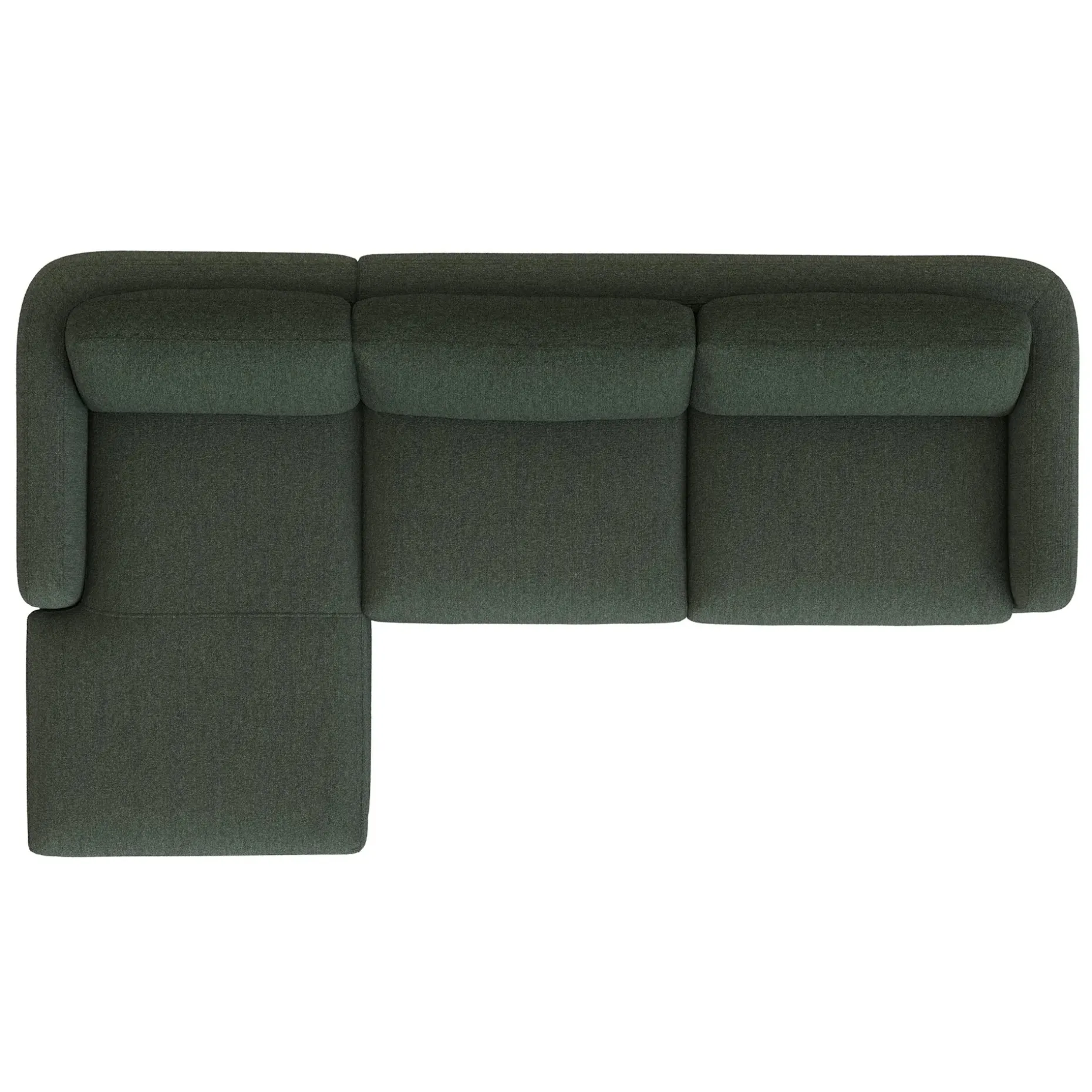 Vati 114" Left Storage Sleeper Sectional - Natural Oak and Green Wool Bouclé
