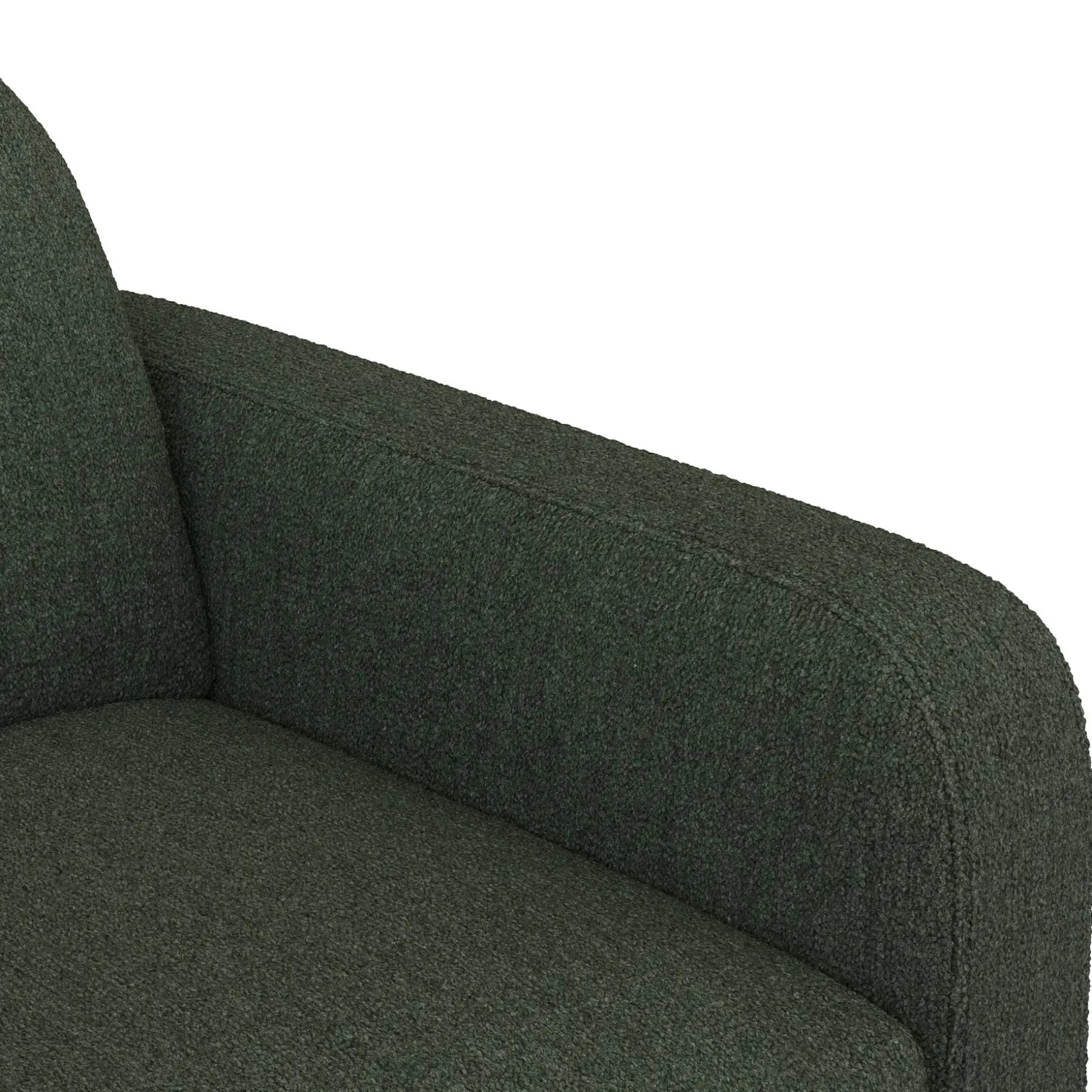 Vati 114" Left Storage Sleeper Sectional - Natural Oak and Green Wool Bouclé