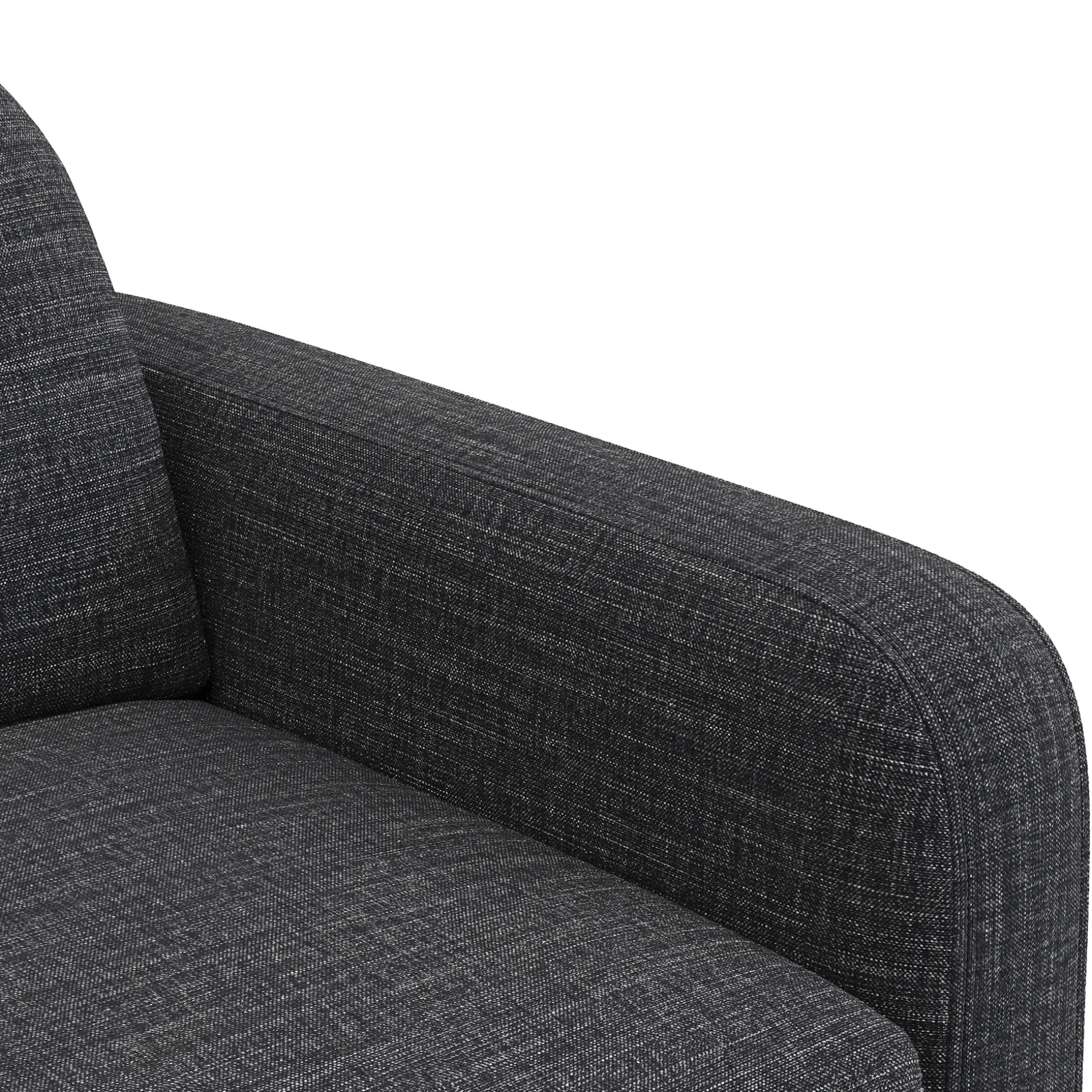 Vati 114" Left Storage Sleeper Sectional - Natural Oak and Napa Charcoal