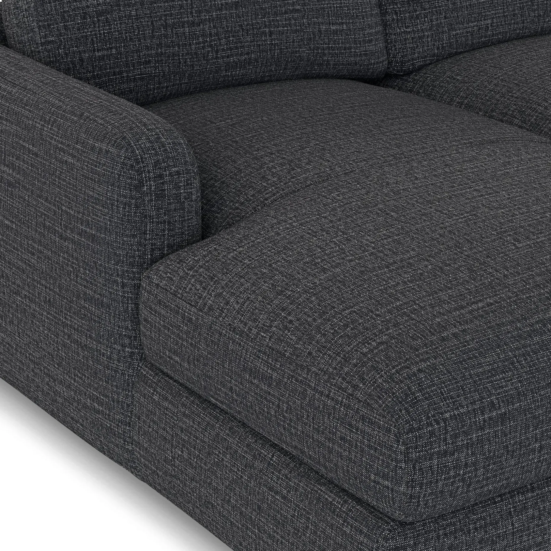 Vati 114" Left Storage Sleeper Sectional - Natural Oak and Napa Charcoal